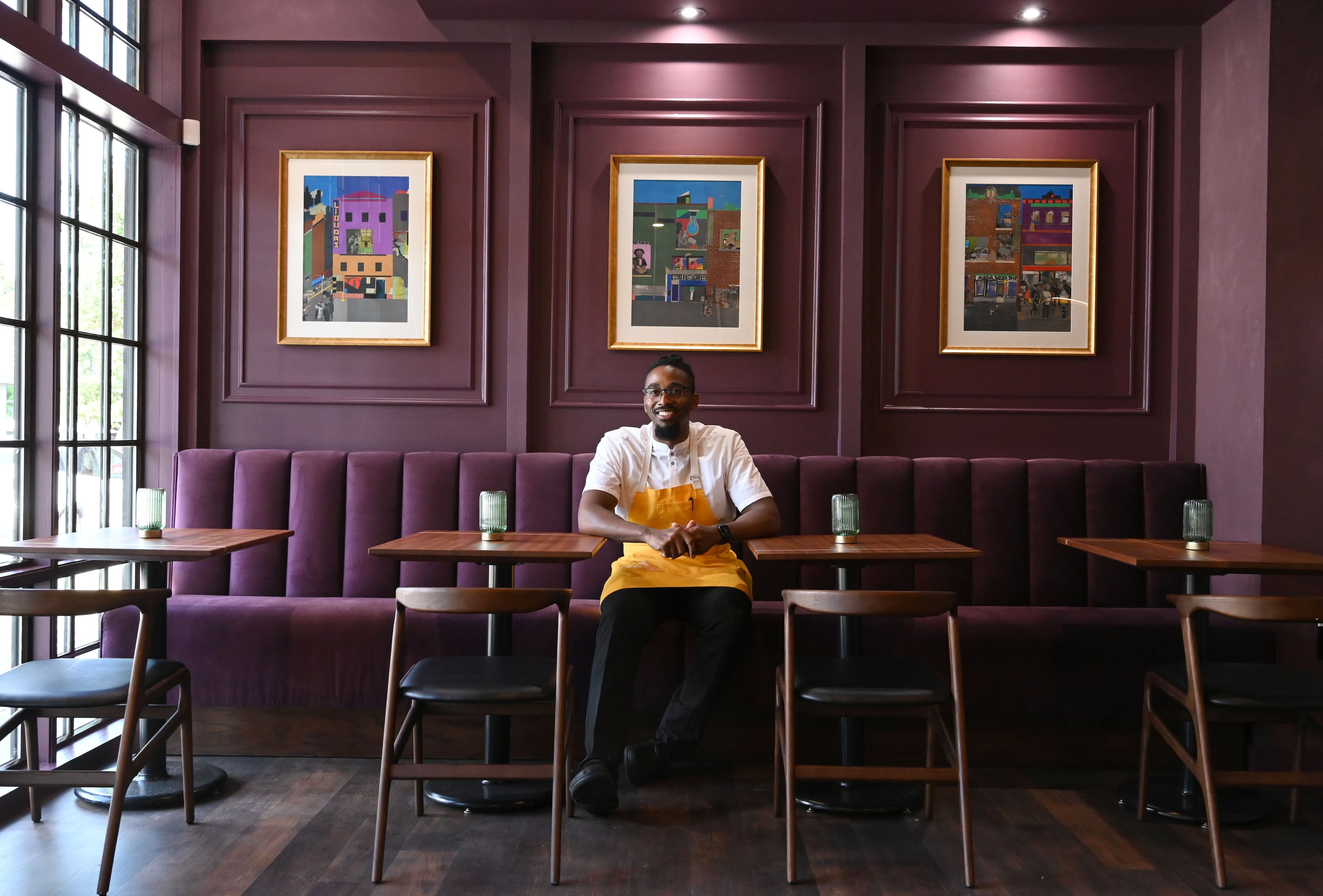 Chef Demetrius Brown poses for a portrait at Heritage Supper Club on Friday, Sept. 4, 2026, in Atlanta. (Hyosub Shin/AJC)