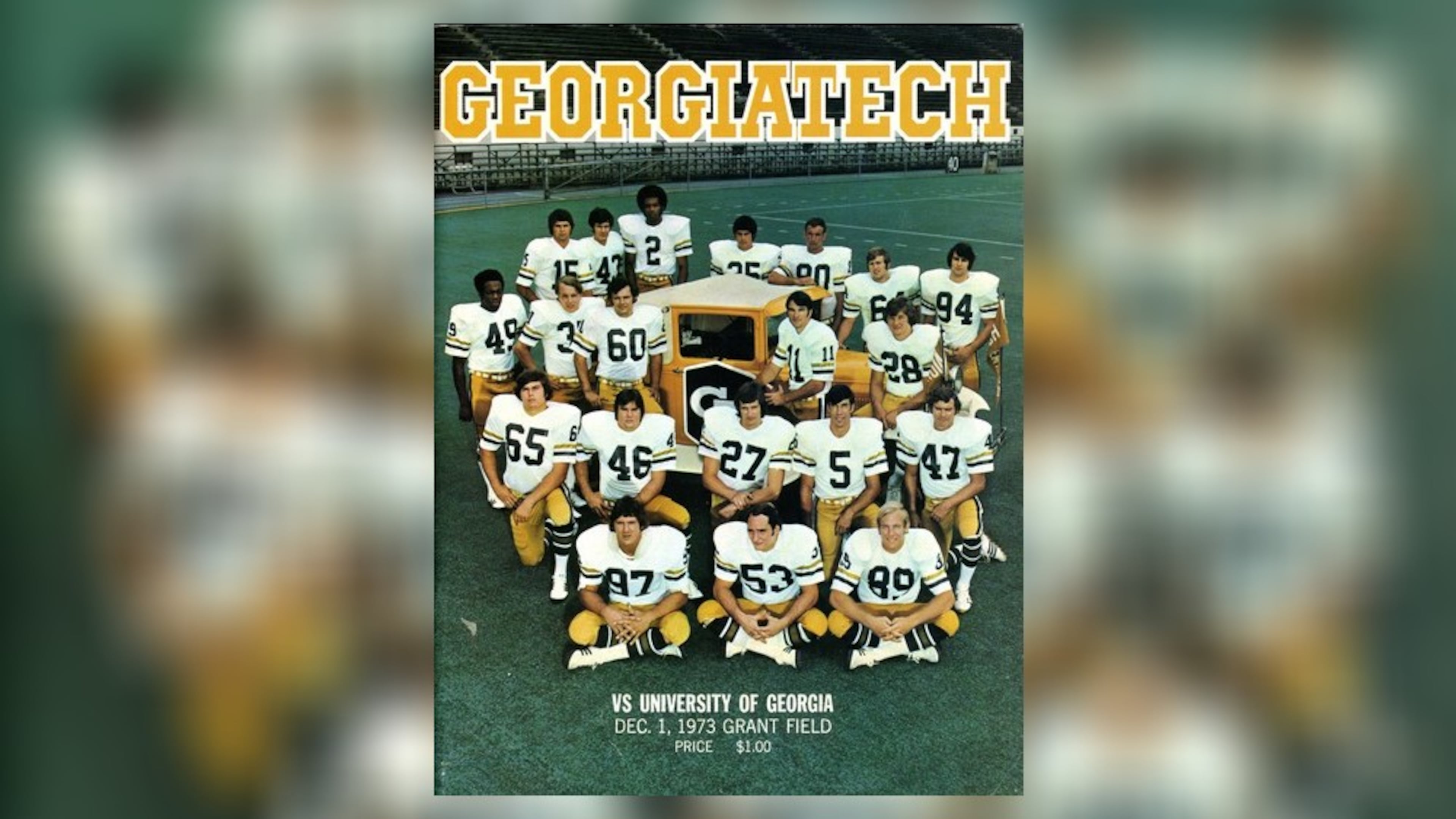 Mike McKenzie (No. 43, upper left) was a defensive back at Georgia Tech from 1970-1974. He was killed in a shooting near Gadsden, Alabama, at age 72, according to the Etowah County Sheriff's Office.