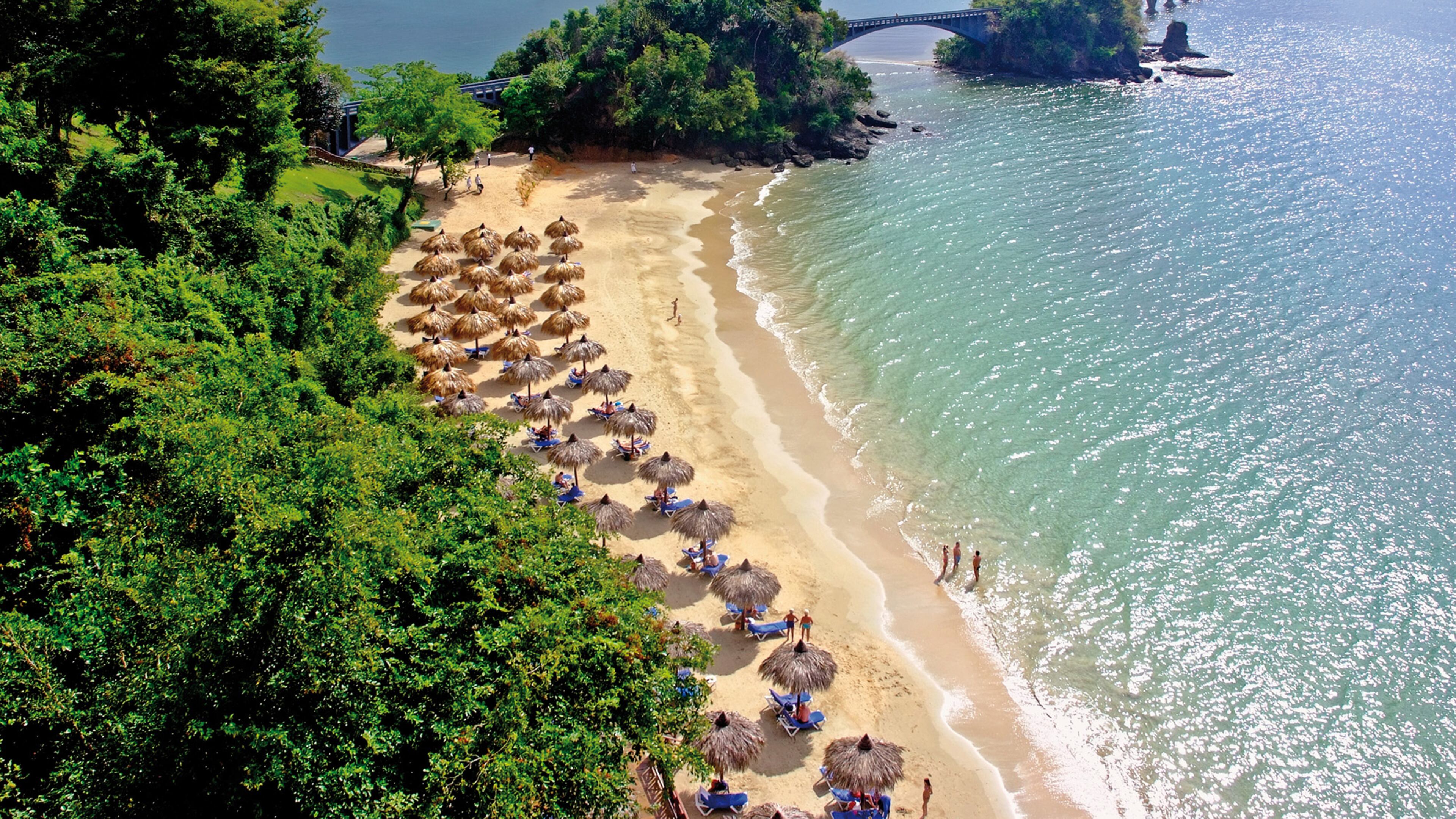 The recently re-opened Bahia Principe Grand Cayacoa resort in the Dominican Republic sits on the pristine sands and waters of on Samaná Bay.
Courtesy of Bahia Principe Hotels & Resorts