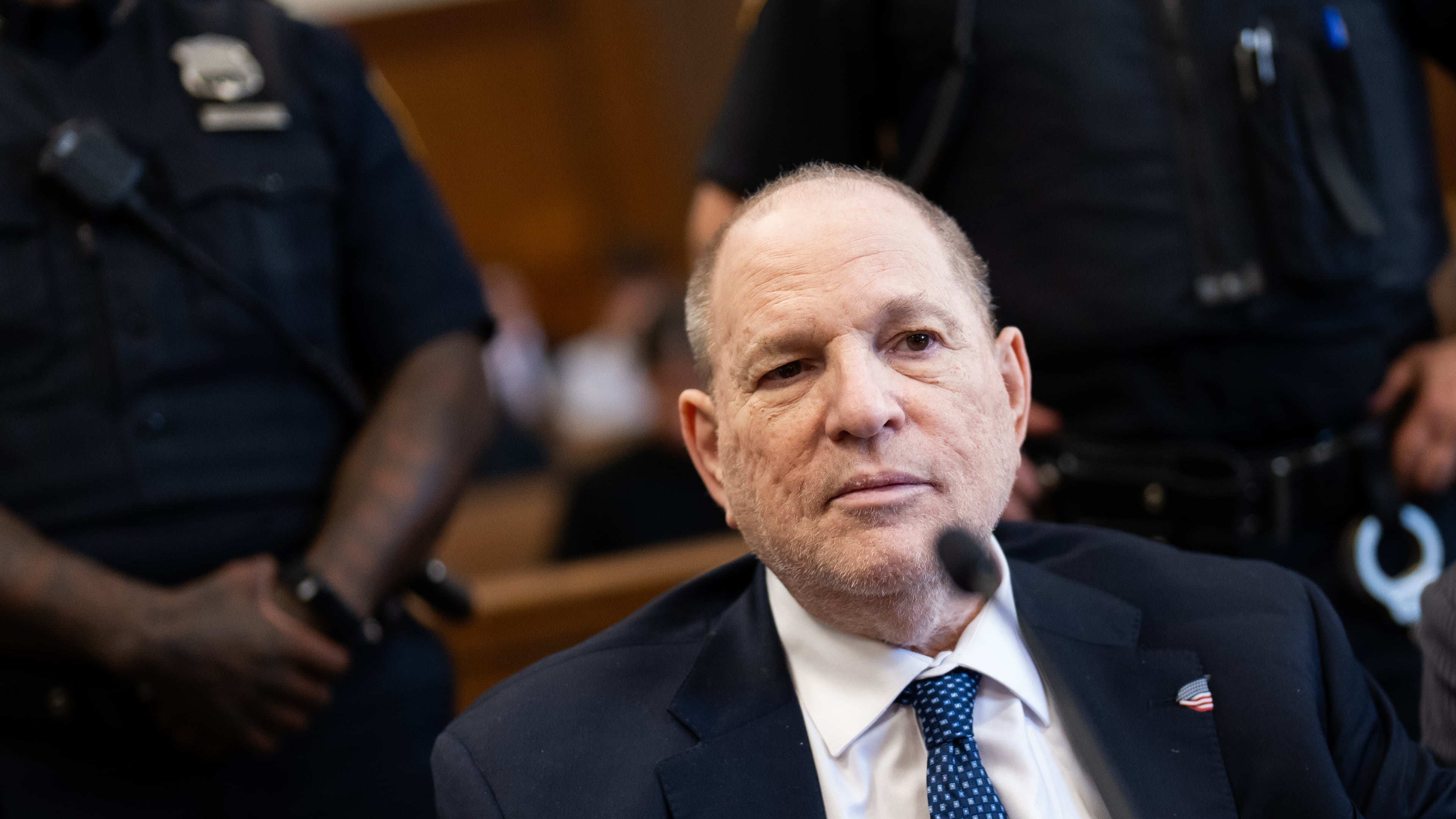 FILE - Harvey Weinstein appears in Manhattan Supreme Court Thursday, June 25, 2026 in New York. (Adam Gray/Pool Photo via AP,File)
