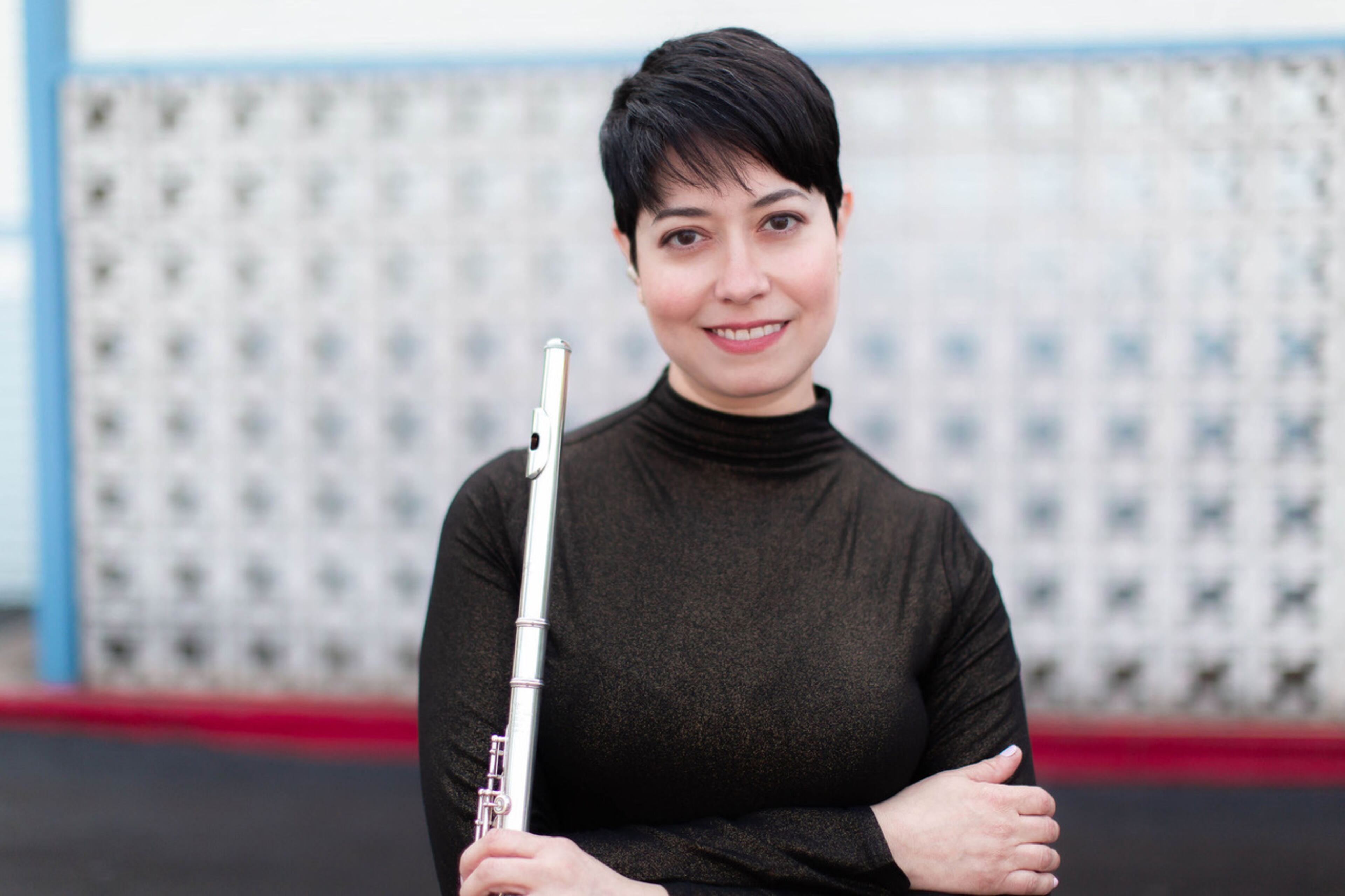Teresa Feliciano is flutist for the performance of "For Philip Guston" during SITE 2025 at the Goat Farm Arts Center. (Courtesy of Chamber Cartel)