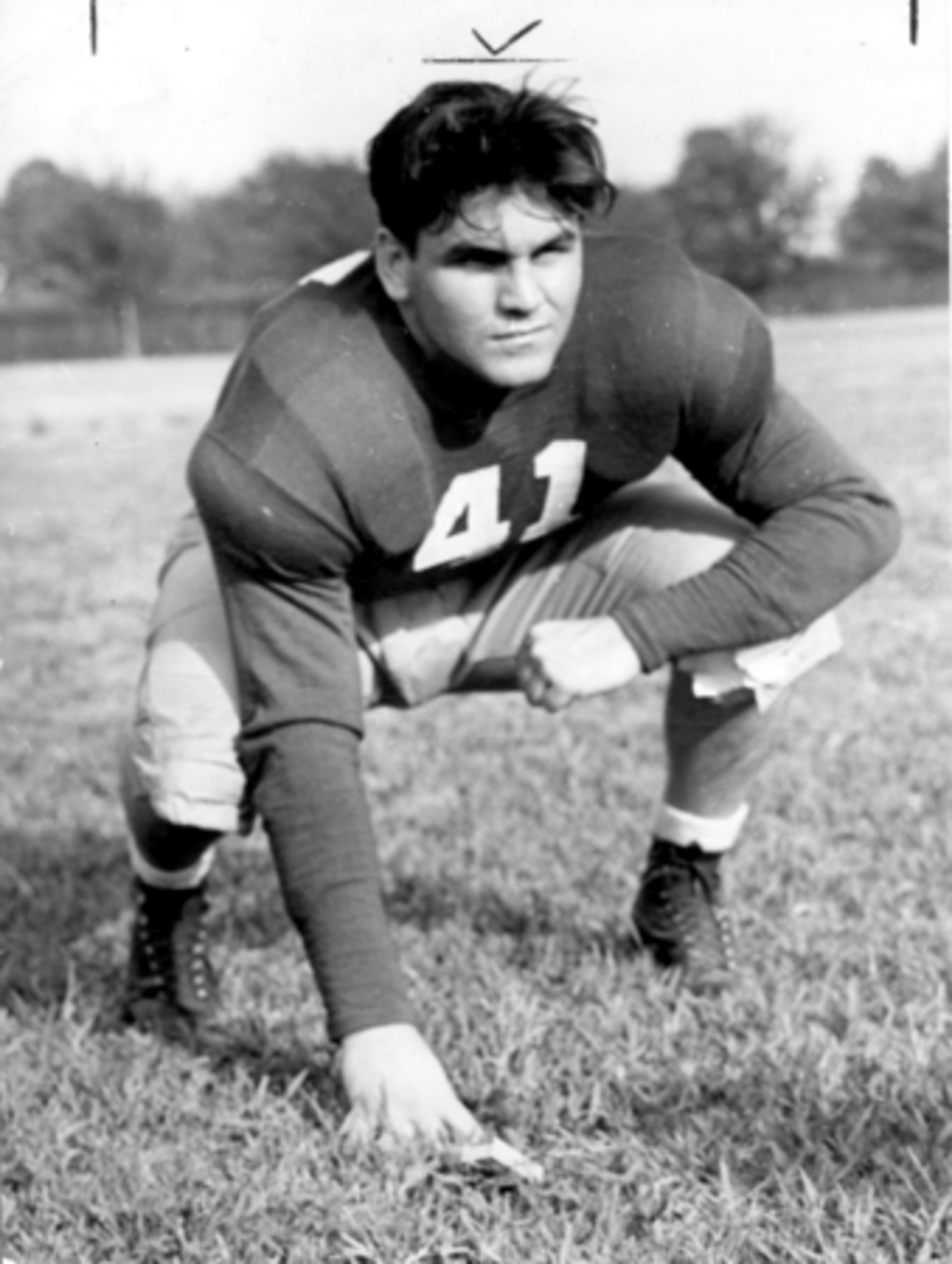 In his college days, Langdale played tackle for University of Alabama from 1937 to '41.