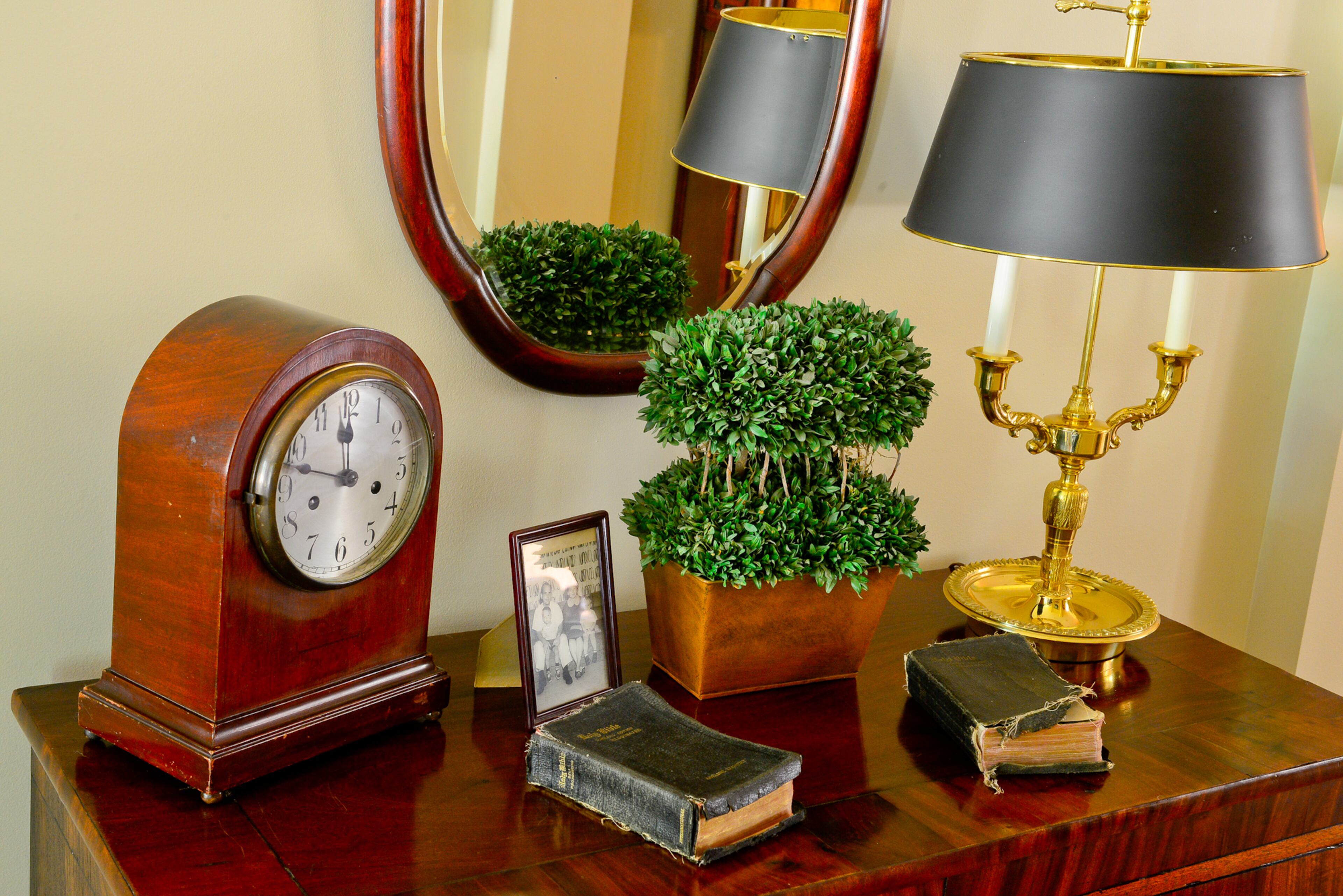 Heirlooms include Bibles that belonged to Ed Barber's late mother and father. Before they met each other, each received identical illustrated scholar's edition of the King James Bible.