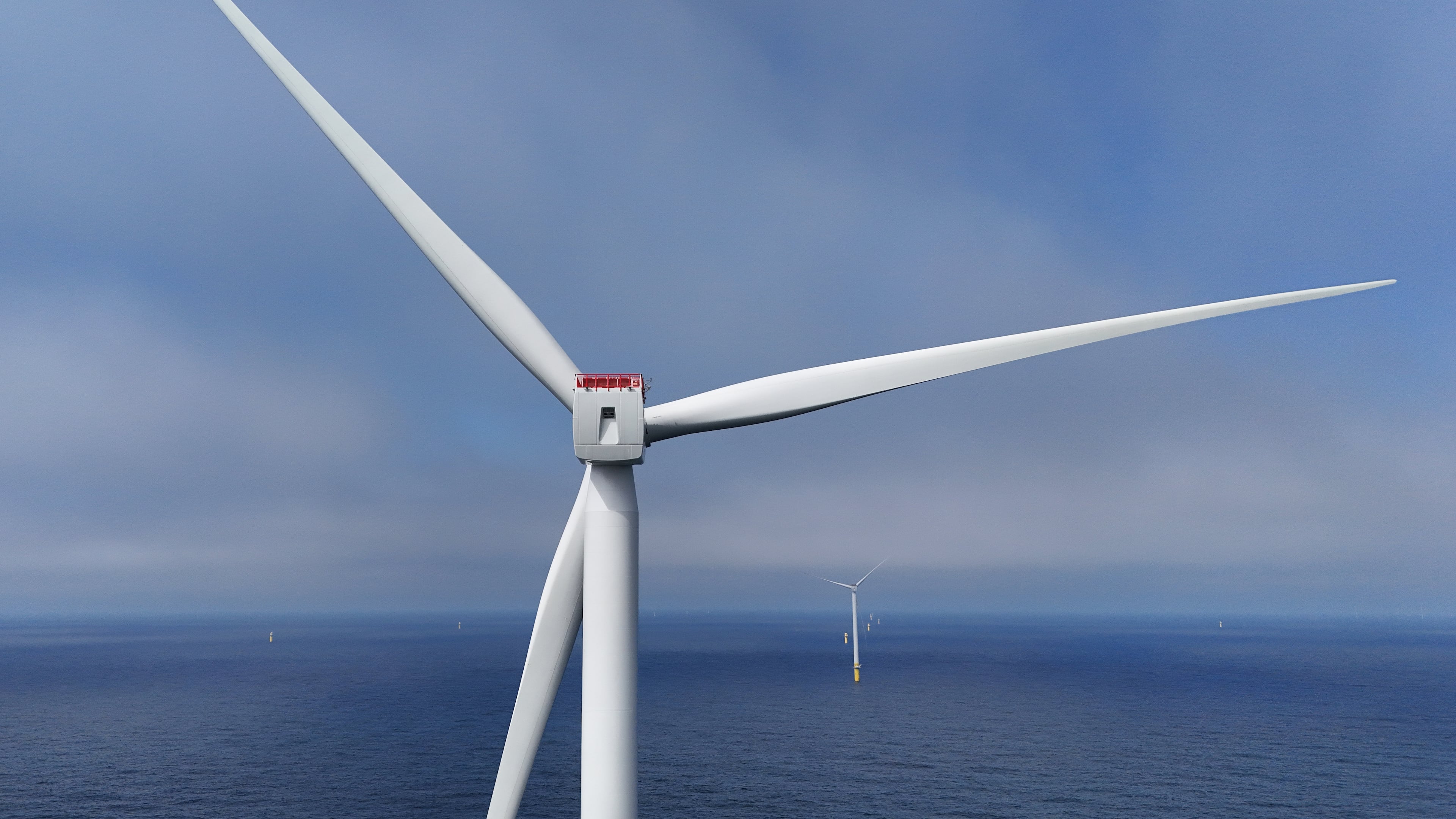 FILE - Turbines are visible at Sunrise Wind offshore wind farm that is under construction off the coast of Montauk Point, New York, April 23, 2026. (AP Photo/Joshua A. Bickel, File)