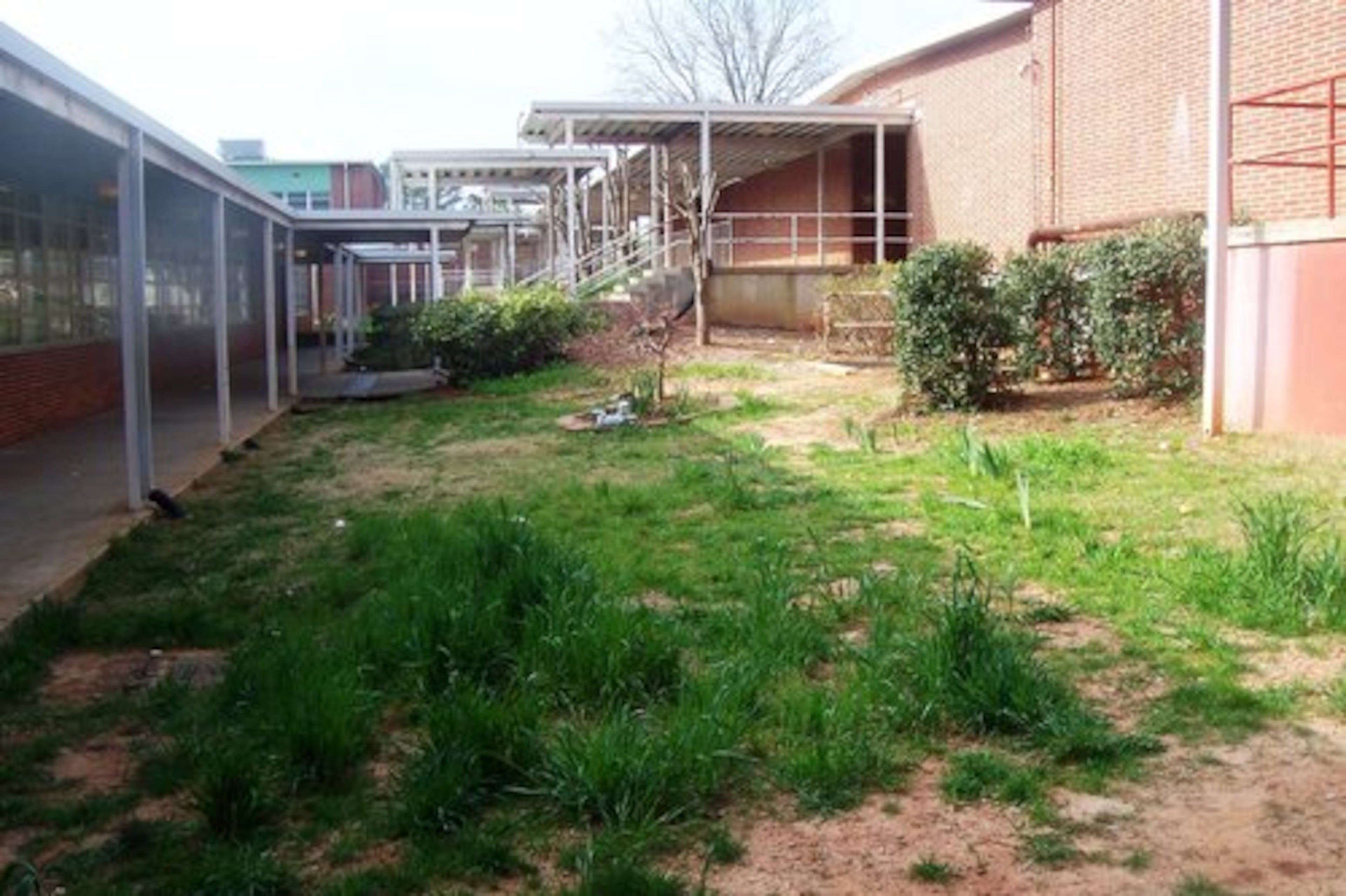 Previously, the courtyard at East Cobb Middle School wasn't an area students tended to spend time.