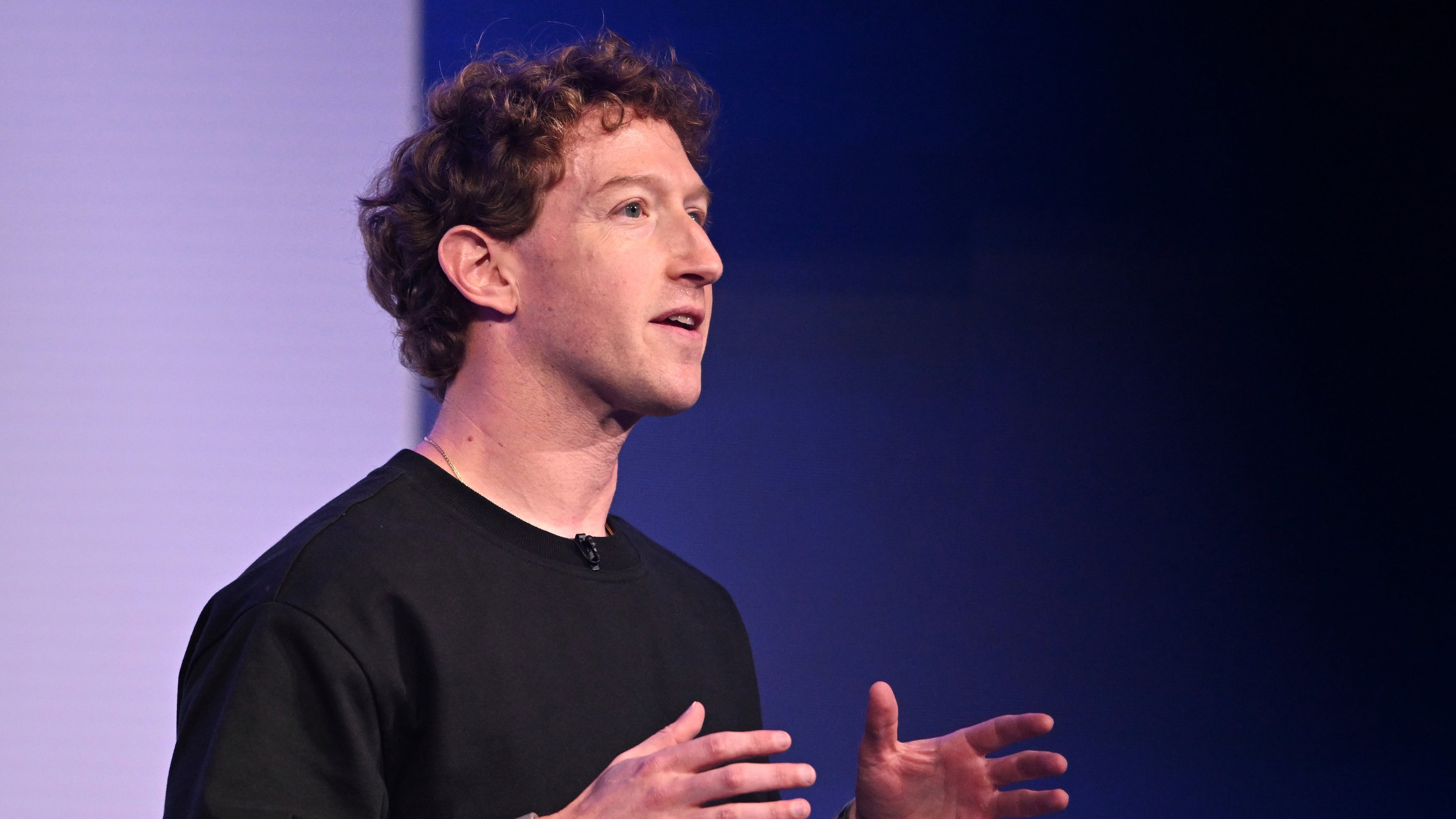 FILE - Meta CEO Mark Zuckerberg speaks during the company's Connect developer conference Wednesday, Sept. 17, 2025, in Menlo Park, Calif. (AP Photo/Nic Coury, File)