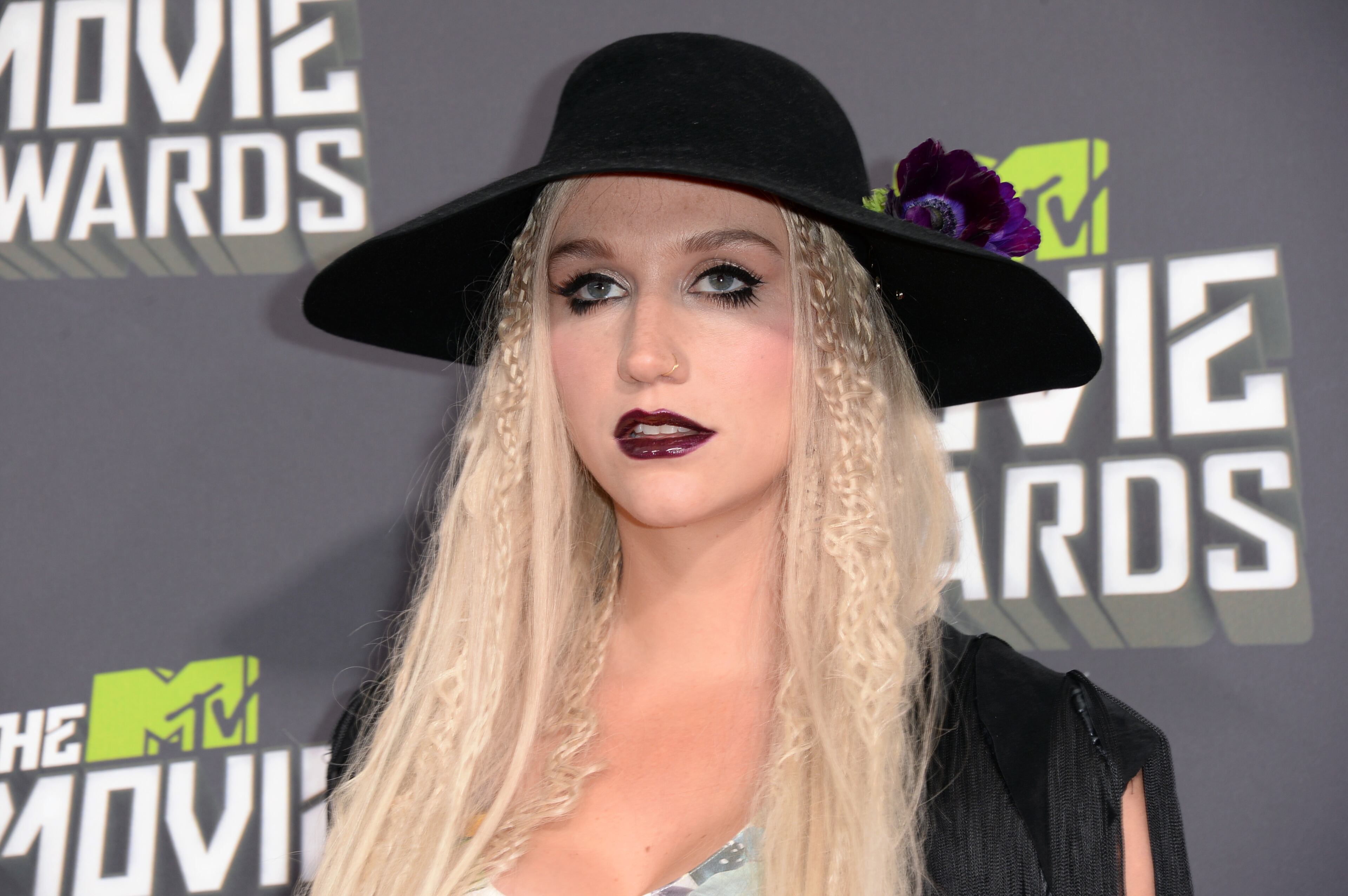 Singer Ke$ha arrives at the 2013 MTV Movie Awards at Sony Pictures Studios on April 14, 2013 in Culver City, California. (Photo by Jason Merritt/Getty Images)