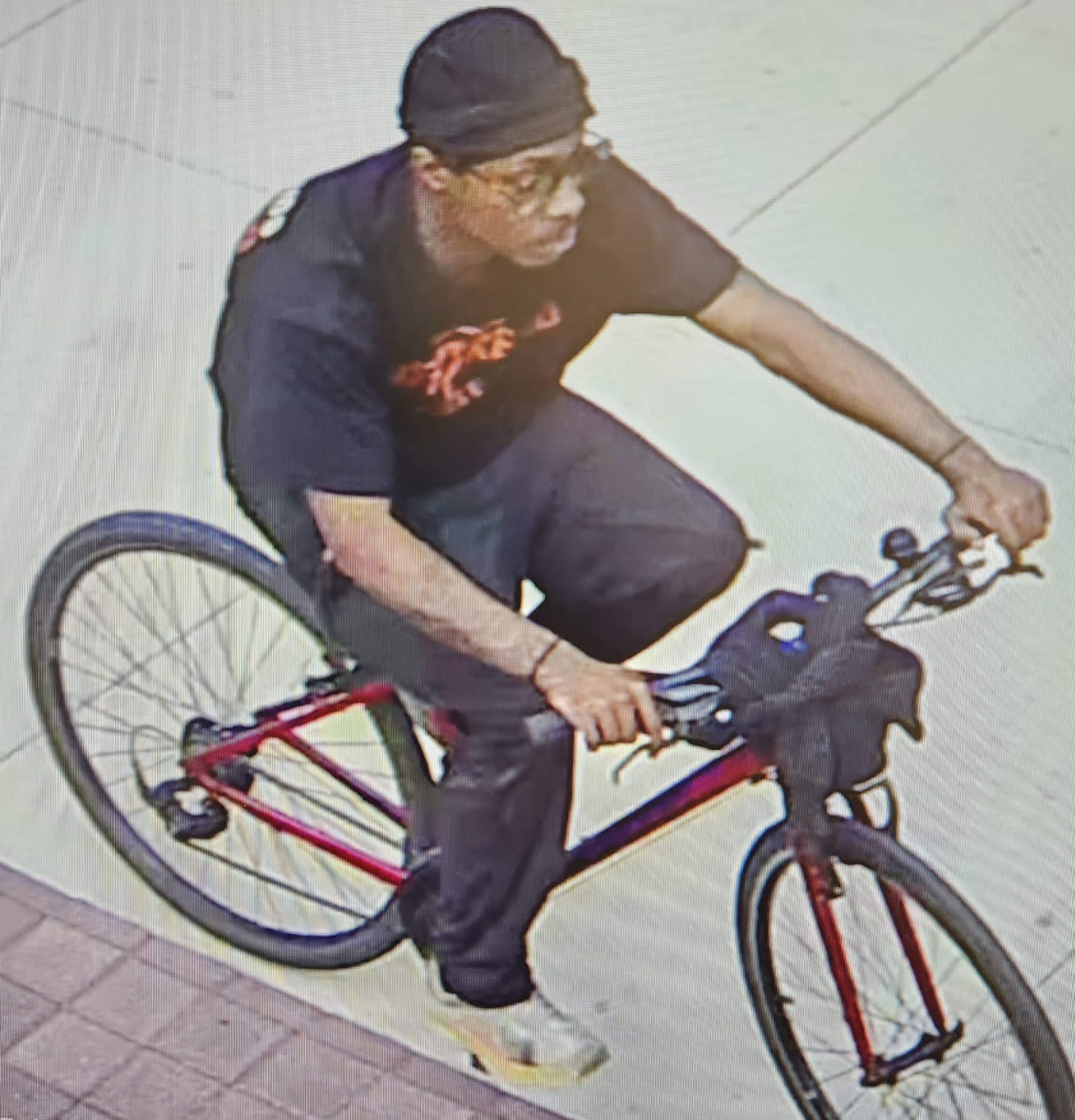 After a fatal stabbing on the Beltline, Atlanta police distributed this image of a bicyclist and asked for the public's help to identify and locate the man, whom Chief Darin Schierbaum described as "the suspect that we believe committed this crime." (Atlanta Police Department)