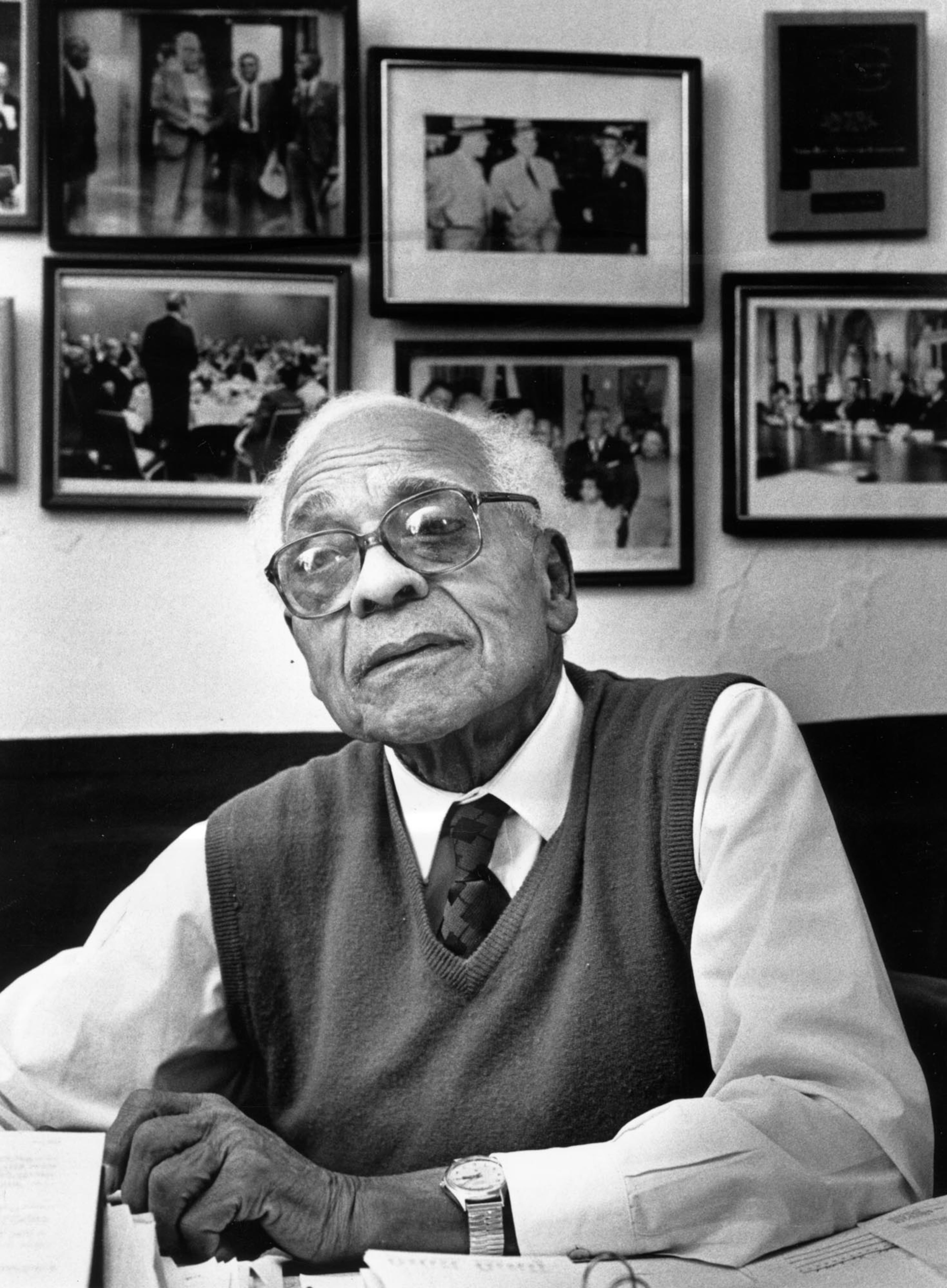 File photo of Atlanta Daily World publisher C.A. Scott in 1989 (WILLIAM BERRY / Staff)