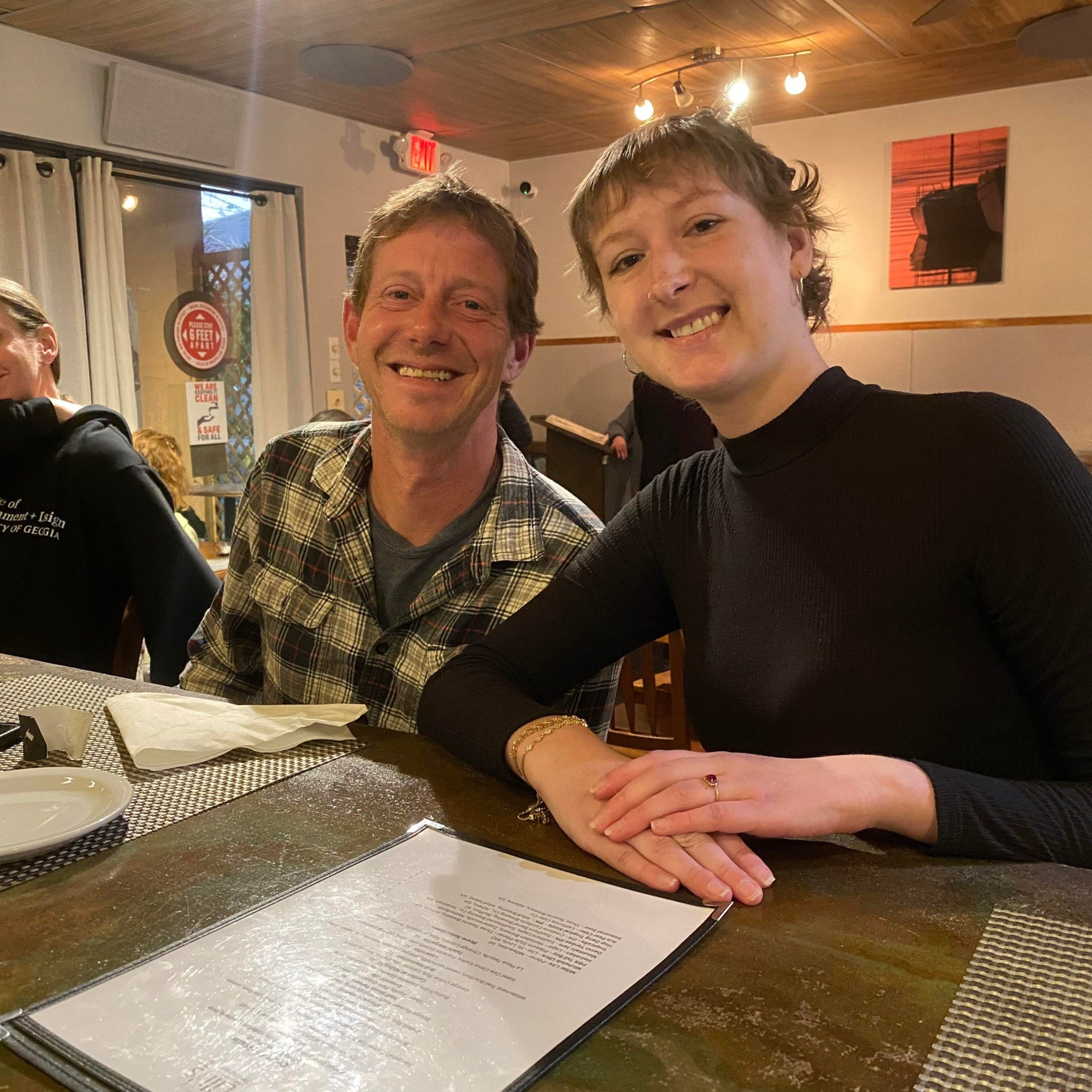 Caitlin Whalen with her dad Michael Paul Mathews at Lili's Restaurant on Wilmington Island. Whalen will represent her island hometown in the Miss Georgia USA pageant in November.