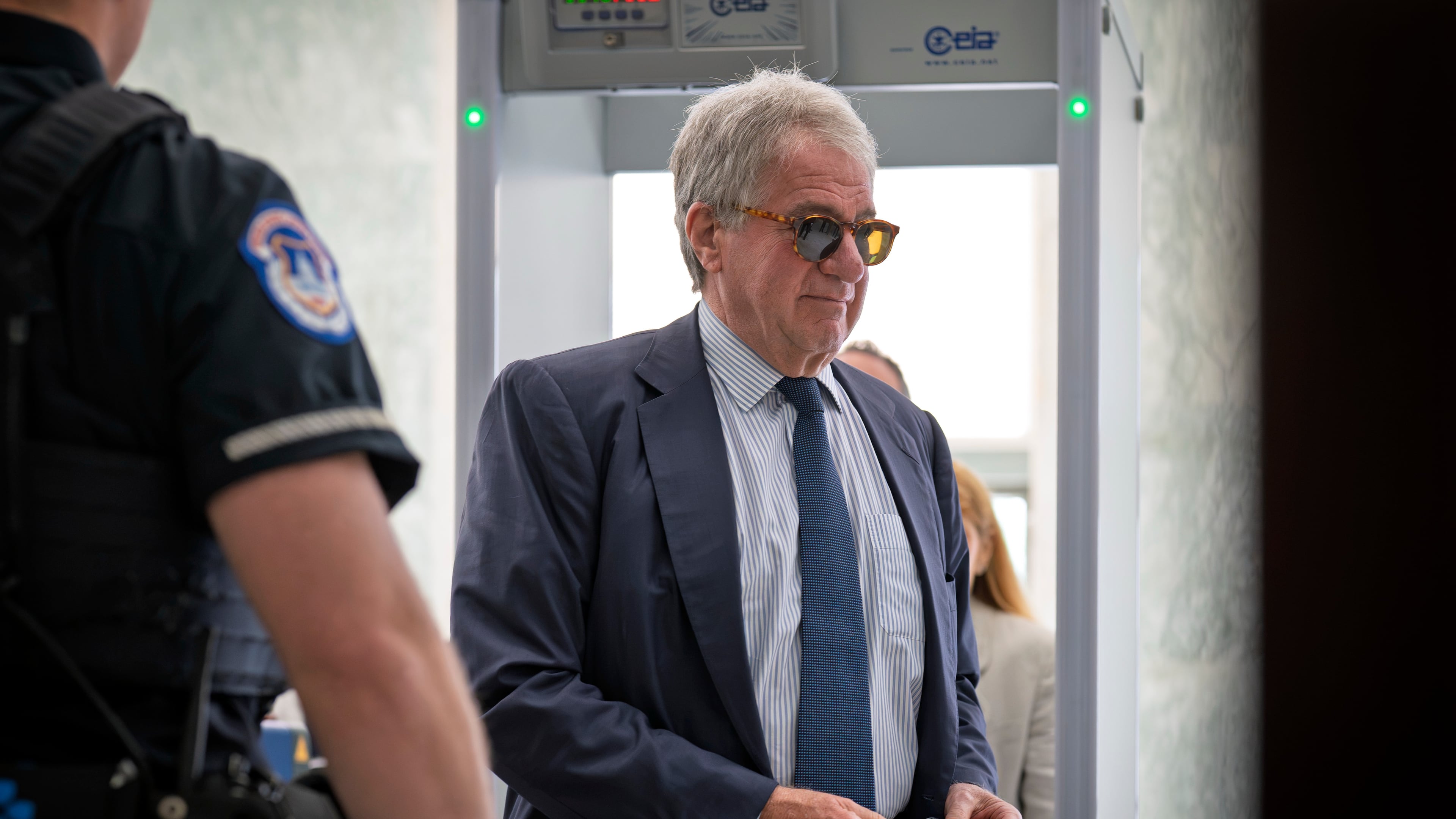 FILE - Leon Black, a billionaire who was close with Jeffrey Epstein, arrives for a closed-door interview with the House Oversight Committee at the Capitol in Washington, June 26, 2026. (AP Photo/J. Scott Applewhite, File)