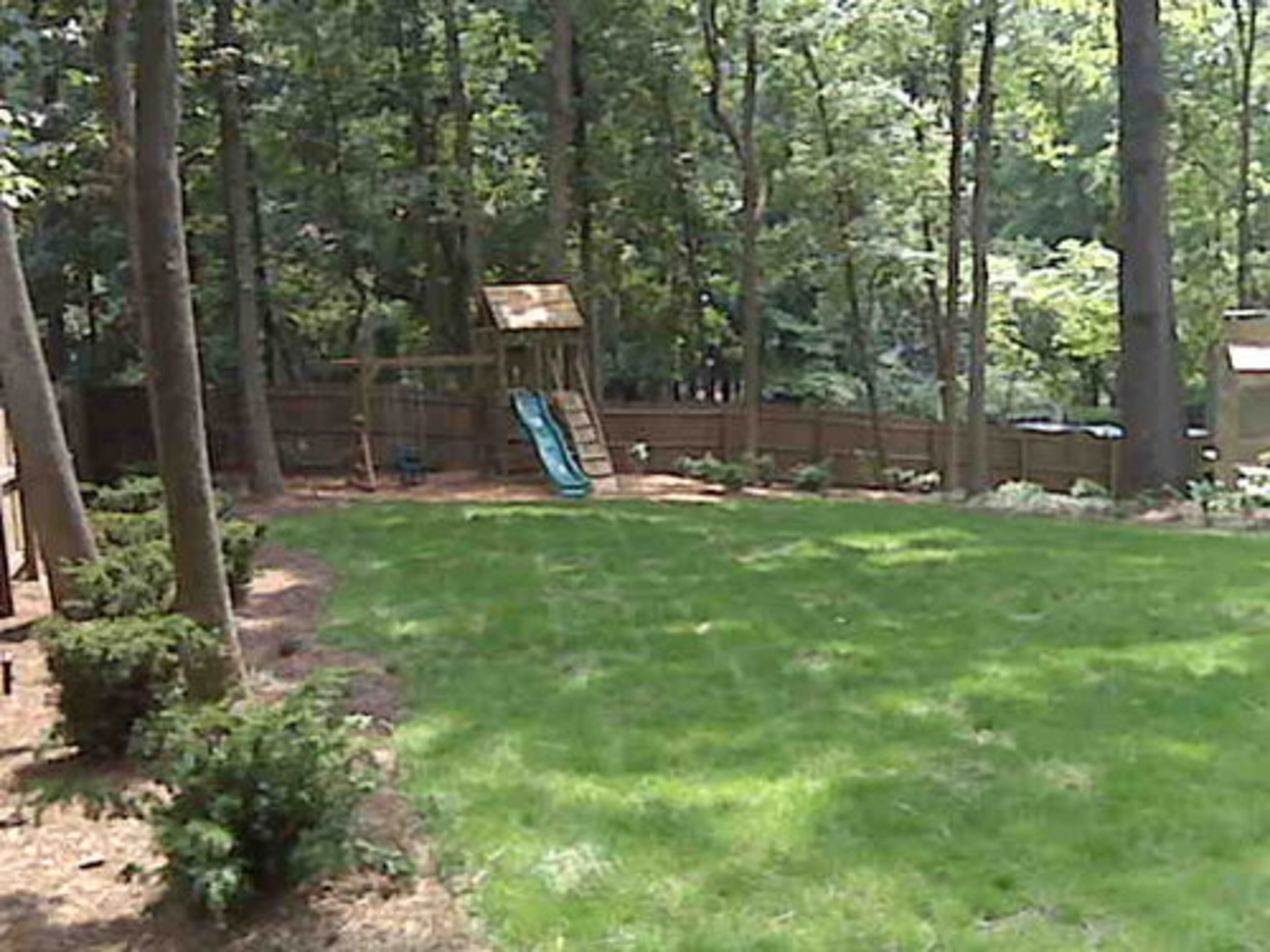 SCOPE OF PROJECT: With the addition of a lawn and playset, the Hyams' 2- and 4-year old children have a proper place to play. The couple's front and side yards also were landscaped to create a cohesive look. PRICE TAG: Keith Hyams originally budgeted $20,000 for the project, but ultimately spent $90,000.