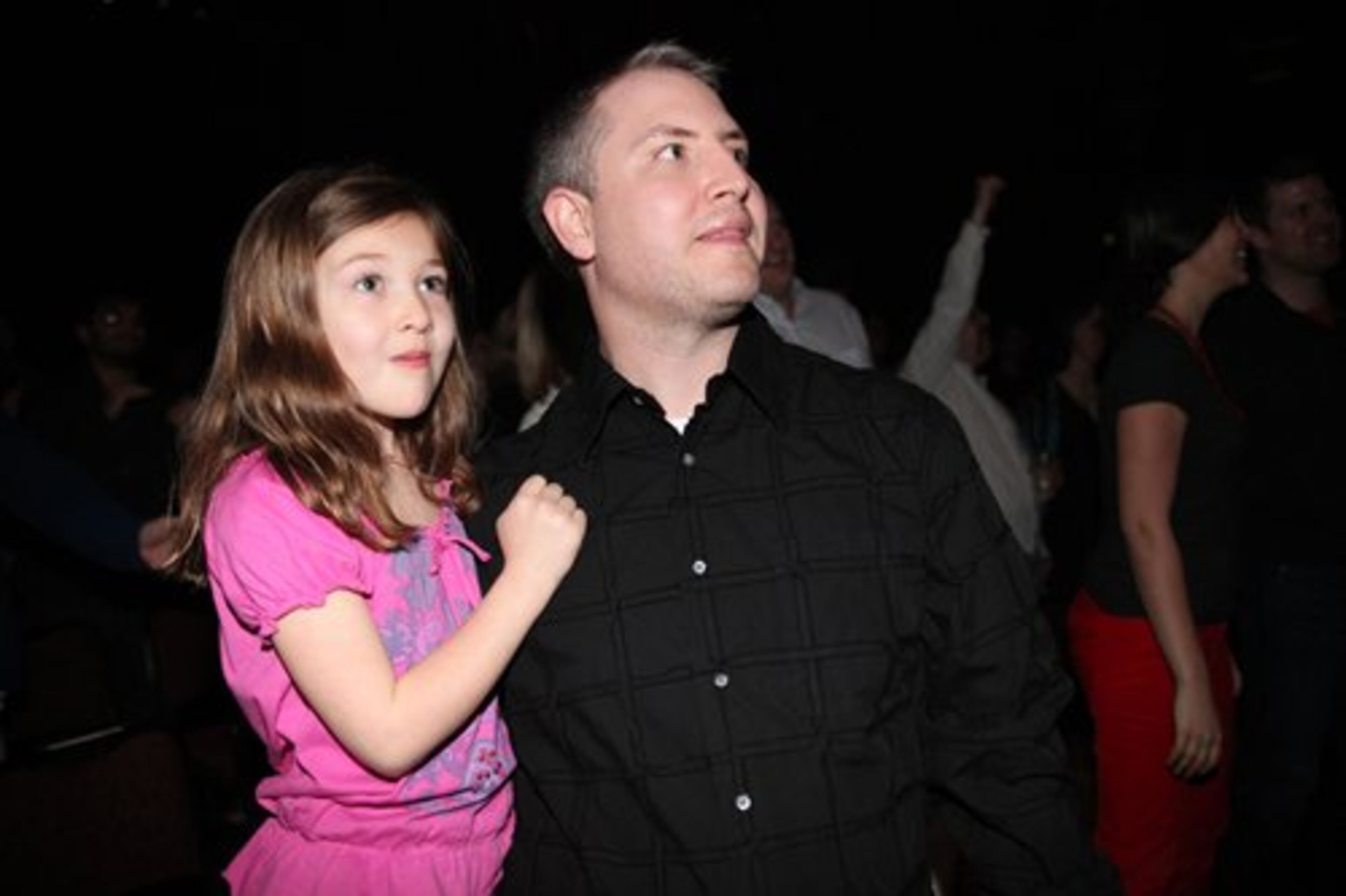 Bryan Hendry, of Columbia, S.C., brought his 6-year-old daughter, Lauren, to the concert.