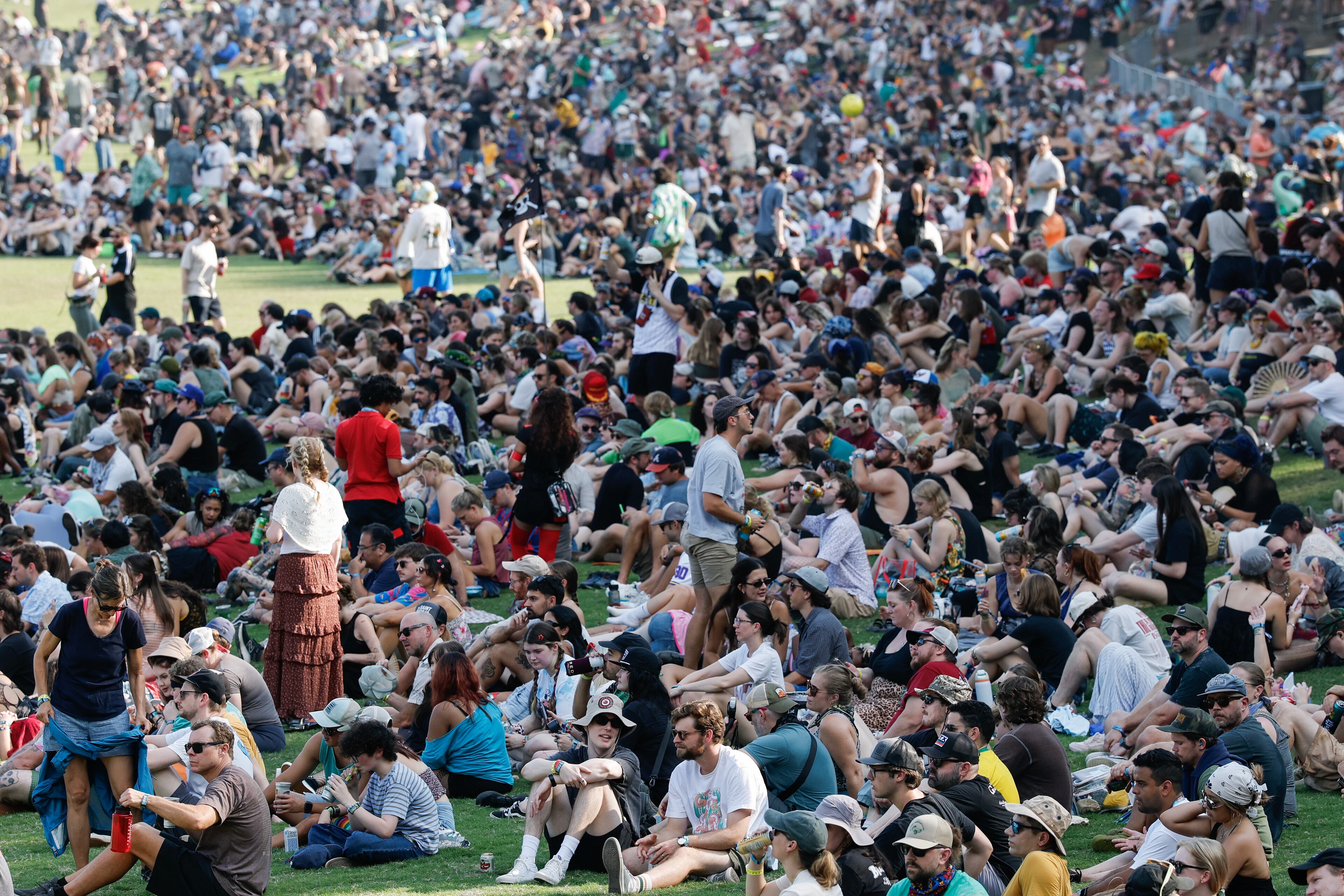 Crowds gather during the Shaky Knees music festival at Piedmont Park, Saturday, Sept. 19, 2026, in Atlanta. (Erik S. Lesser for the AJC)