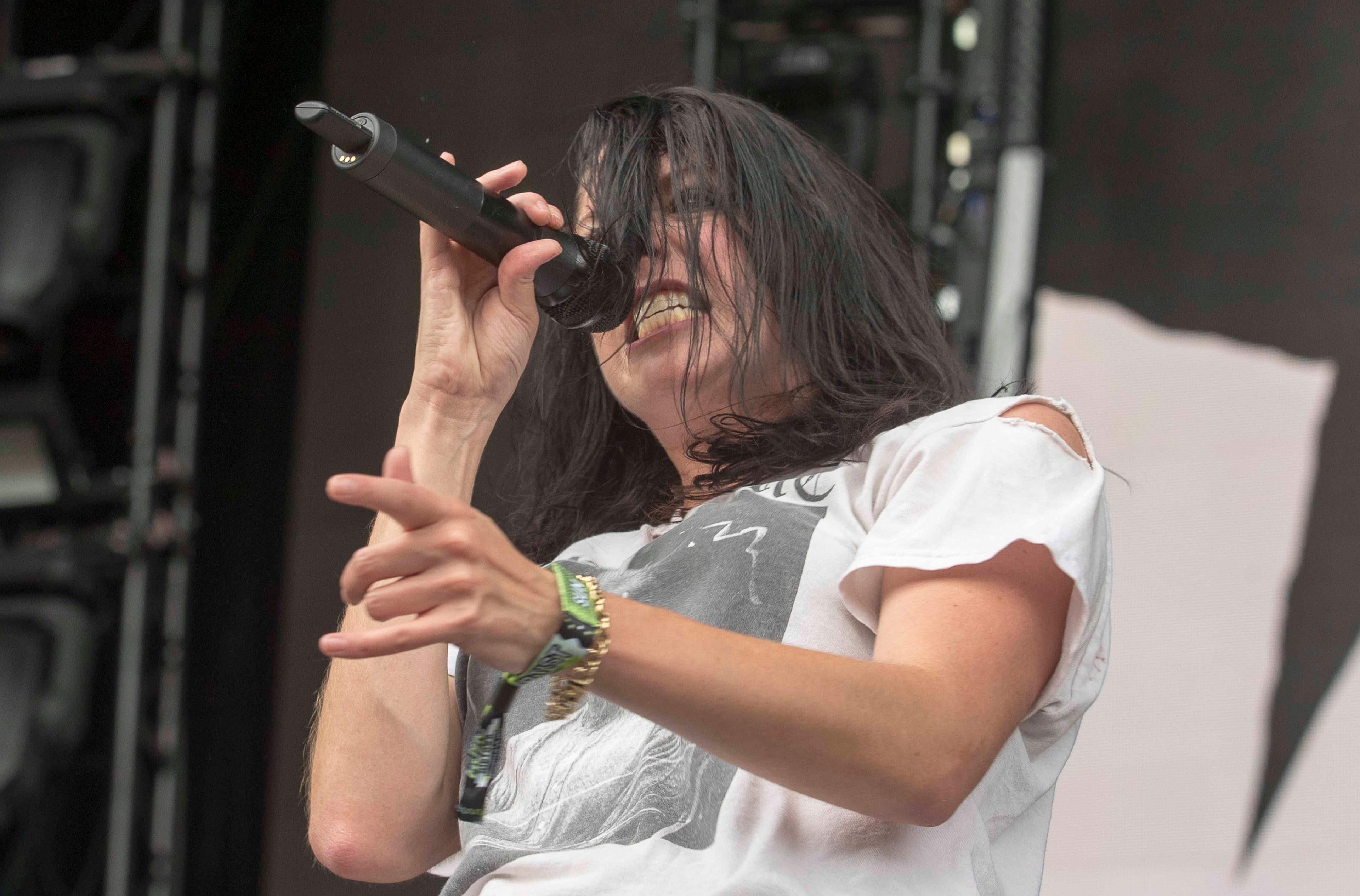 09/16/2018 -- Atlanta, Georgia -- K.Flay performs at the Roxy stage during the Music Midtown festival at Piedmont Park in Atlanta, Sunday, September 16, 2018. (ALYSSA POINTER/ALYSSA.POINTER@AJC.COM)