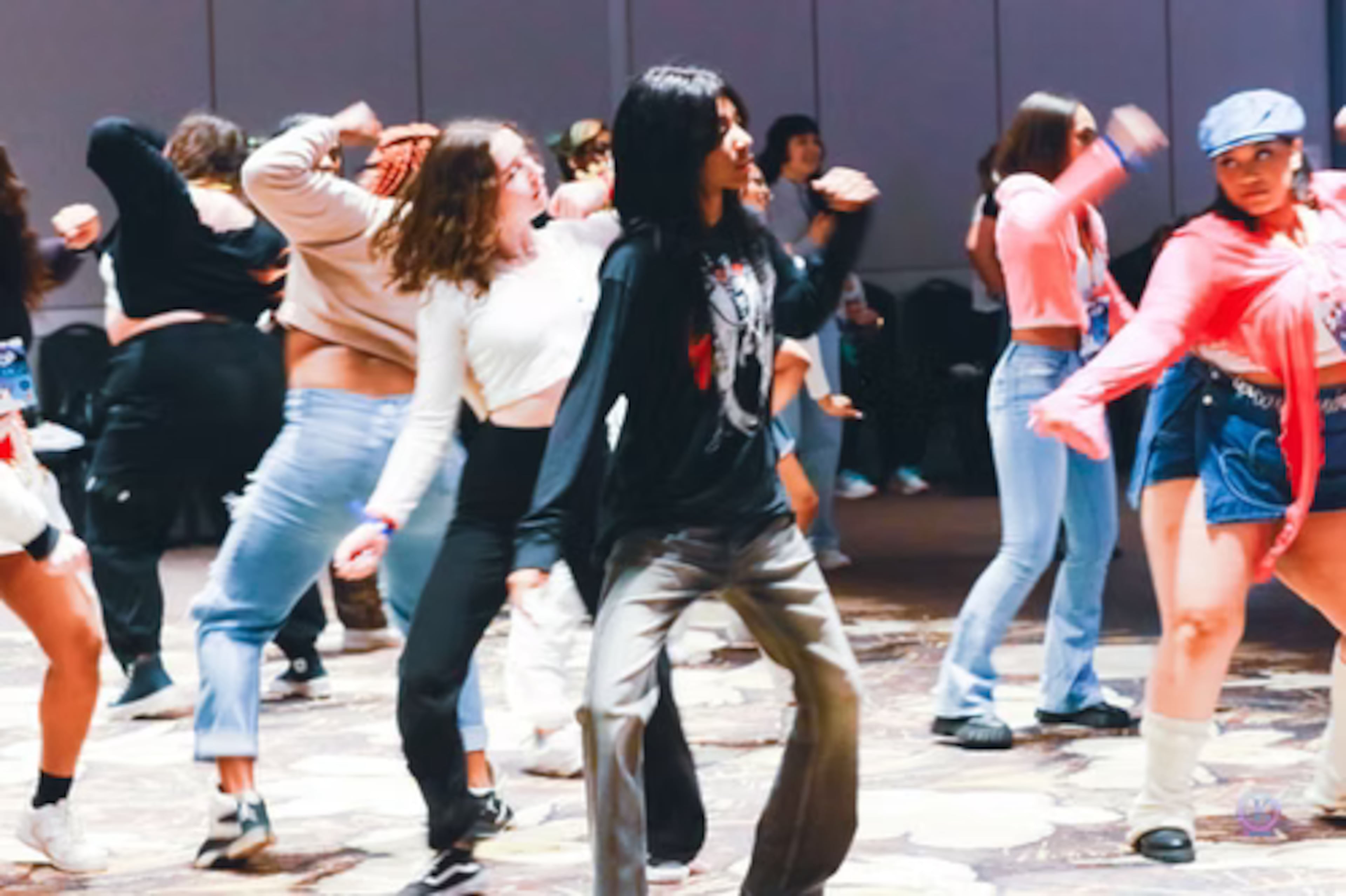 Convention goers participate in a K-Pop dance workshop at the 2024 K-Pop Minicon. Similar workshops will be held at the 2025 convention Saturday. (Courtesy of K-Pop Minicon)