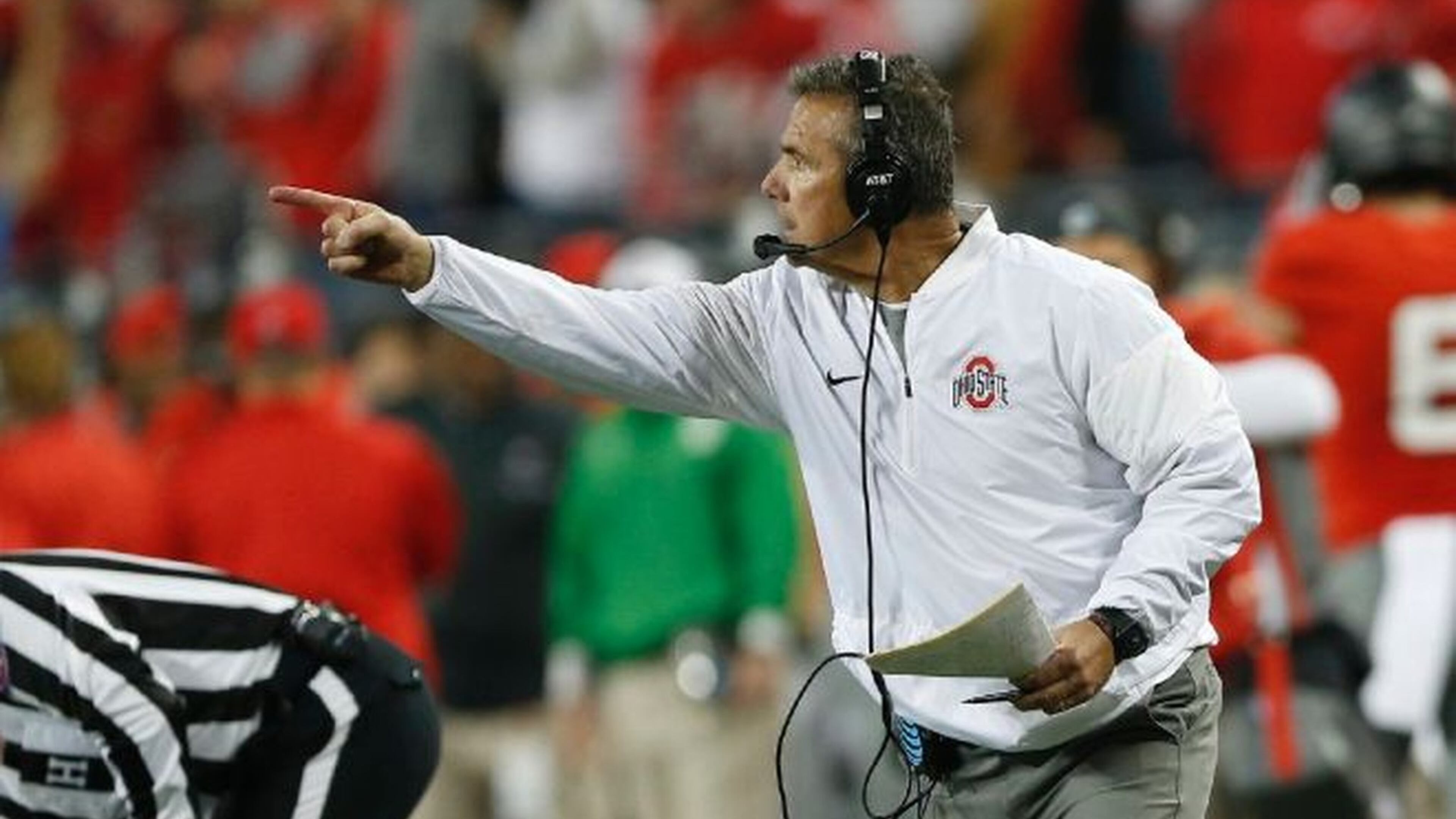 Coach Urban Meyer’s Ohio State team has won its past two games by 62-3 scores. JONATHAN QUILTER | THE COLUMBUS DISPATCH