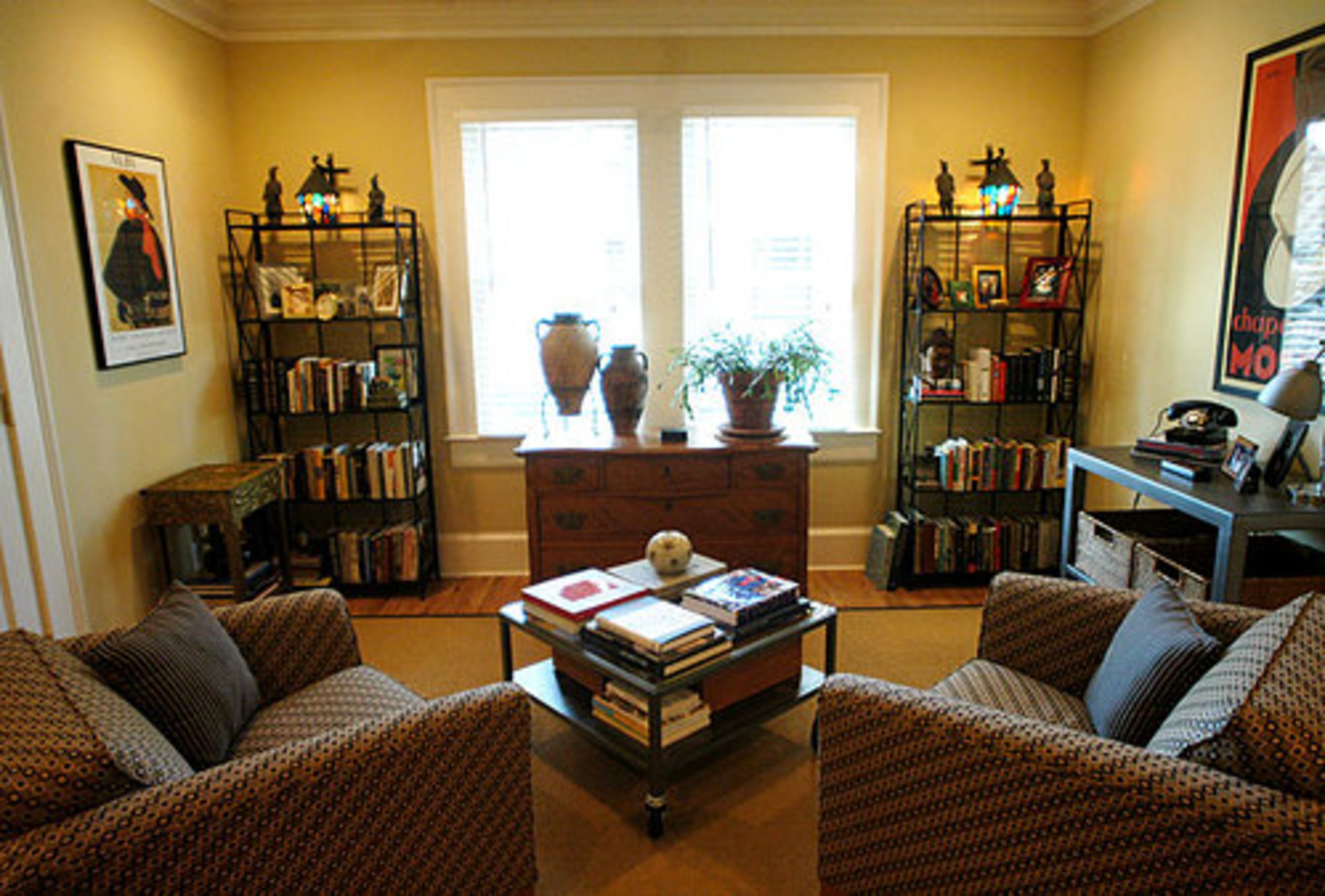 A sitting room was gained when they added a second story to their 1920s bungalow.
