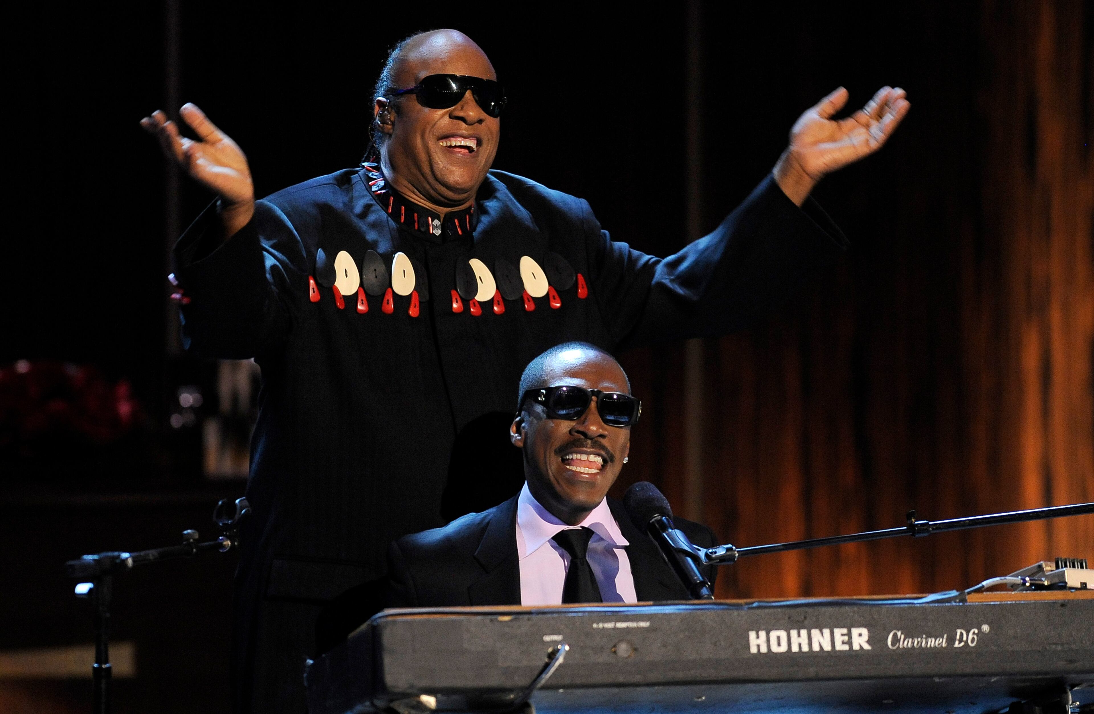LET'S JUST FORGET ABOUT EVERY MOVIE HE'S MADE FOR THE PAST COUPLE OF YEARS, SHALL WE? Stars including Stevie Wonder gathered to celebrate comedian and actor Eddie Murphy during "Eddie Murphy: One Night Only," in Beverly Hills, Calif.
