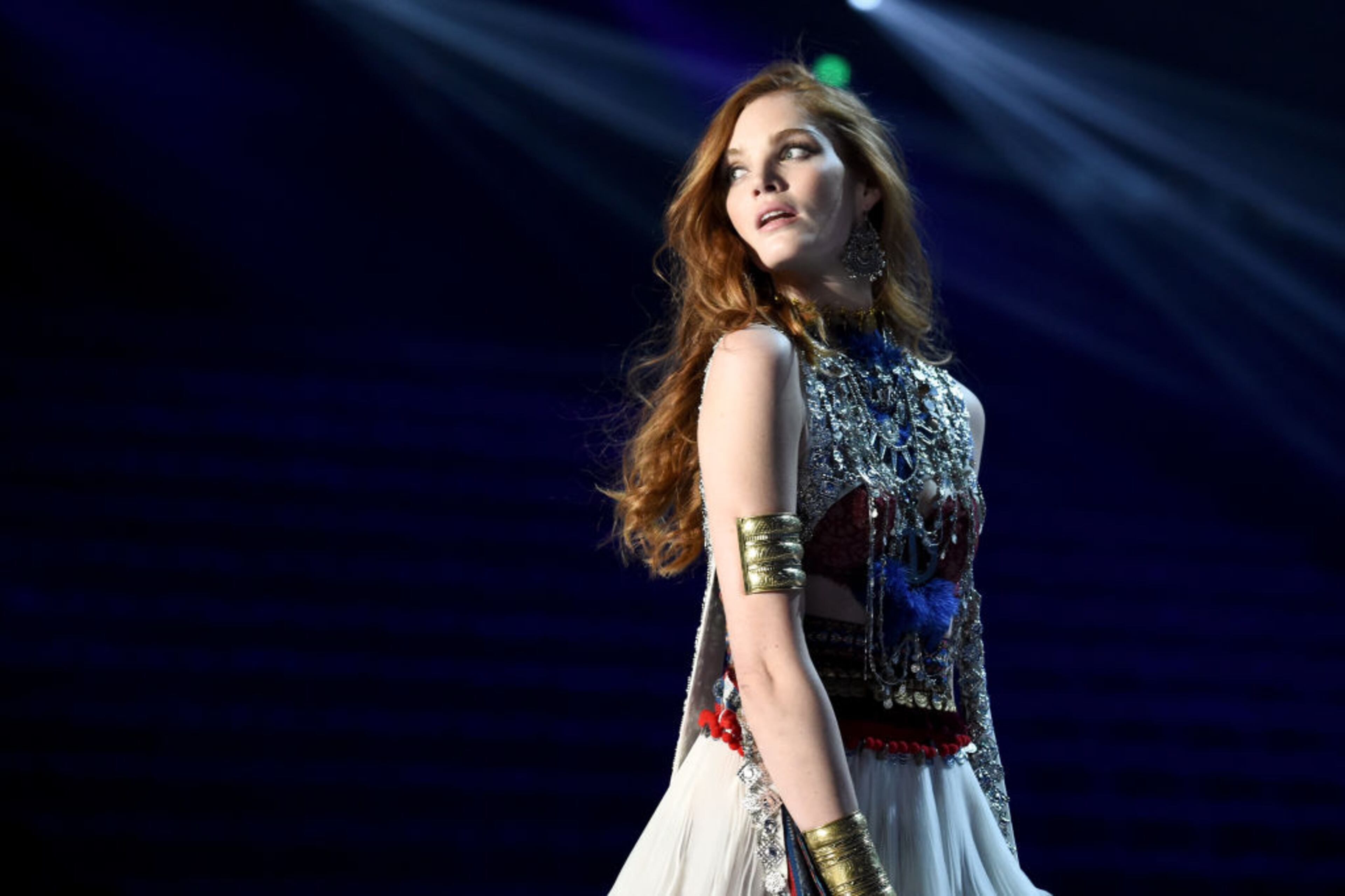 SHANGHAI, CHINA - NOVEMBER 20: Alexinia Graham walks the runway during the 2017 Victoria's Secret Fashion Show In Shanghai at Mercedes-Benz Arena on November 20, 2017 in Shanghai, China. (Photo by Theo Wargo/Getty Images for Victoria's Secret)