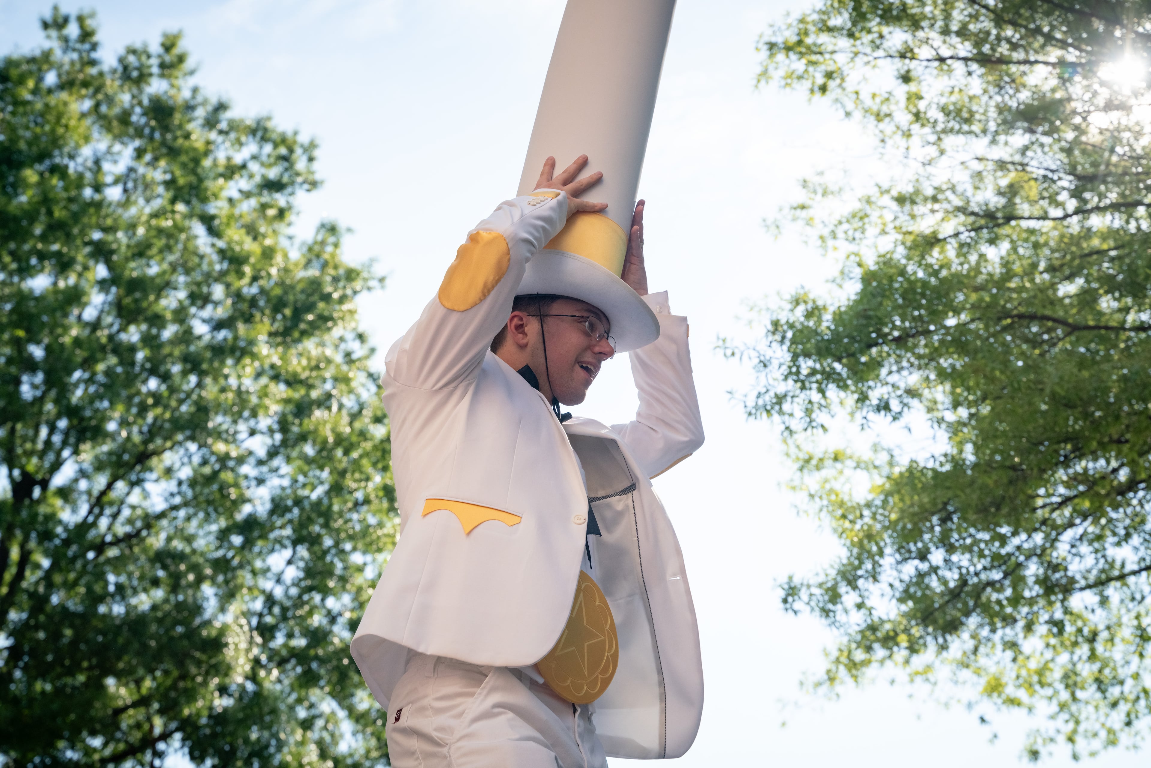 Thousands lined up along Peachtree Street on Saturday morning, August 31, 2024, for the annual Dragon Con parade in Atlanta. (Ben Hendren for The Atlanta Journal-Constitution)