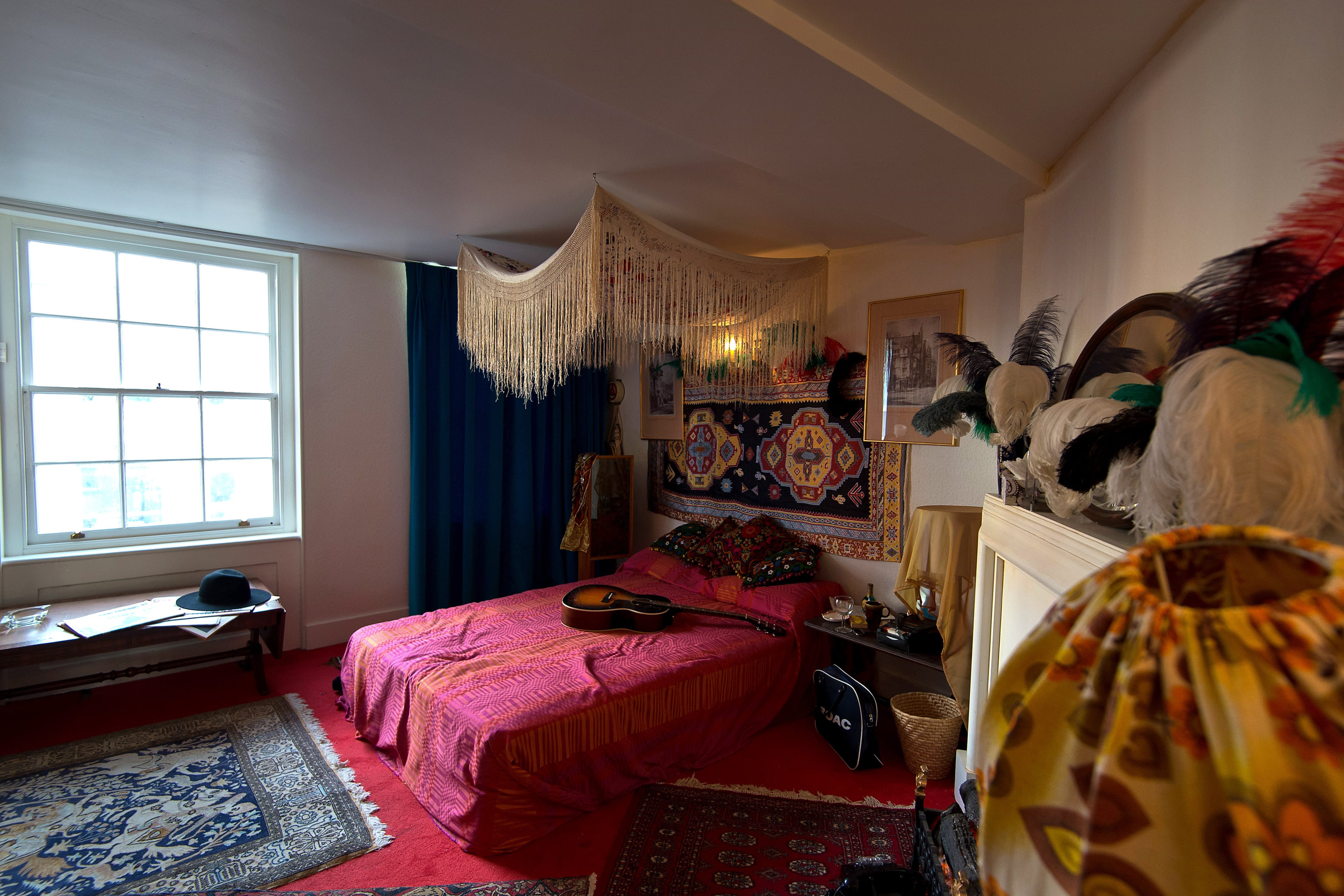 A recreation of Jimi Hendrix's bedroom is displayed at the Handel and Hendrix exhibition on February 8, 2016 in London, England. The permanent exhibtion in the former London home of Jimi Hendrix celebrates the lives of Jimi Hendrix and George Frideric Handel who also lived in the property in the 1700s. (Photo by Ben Pruchnie/Getty Images)