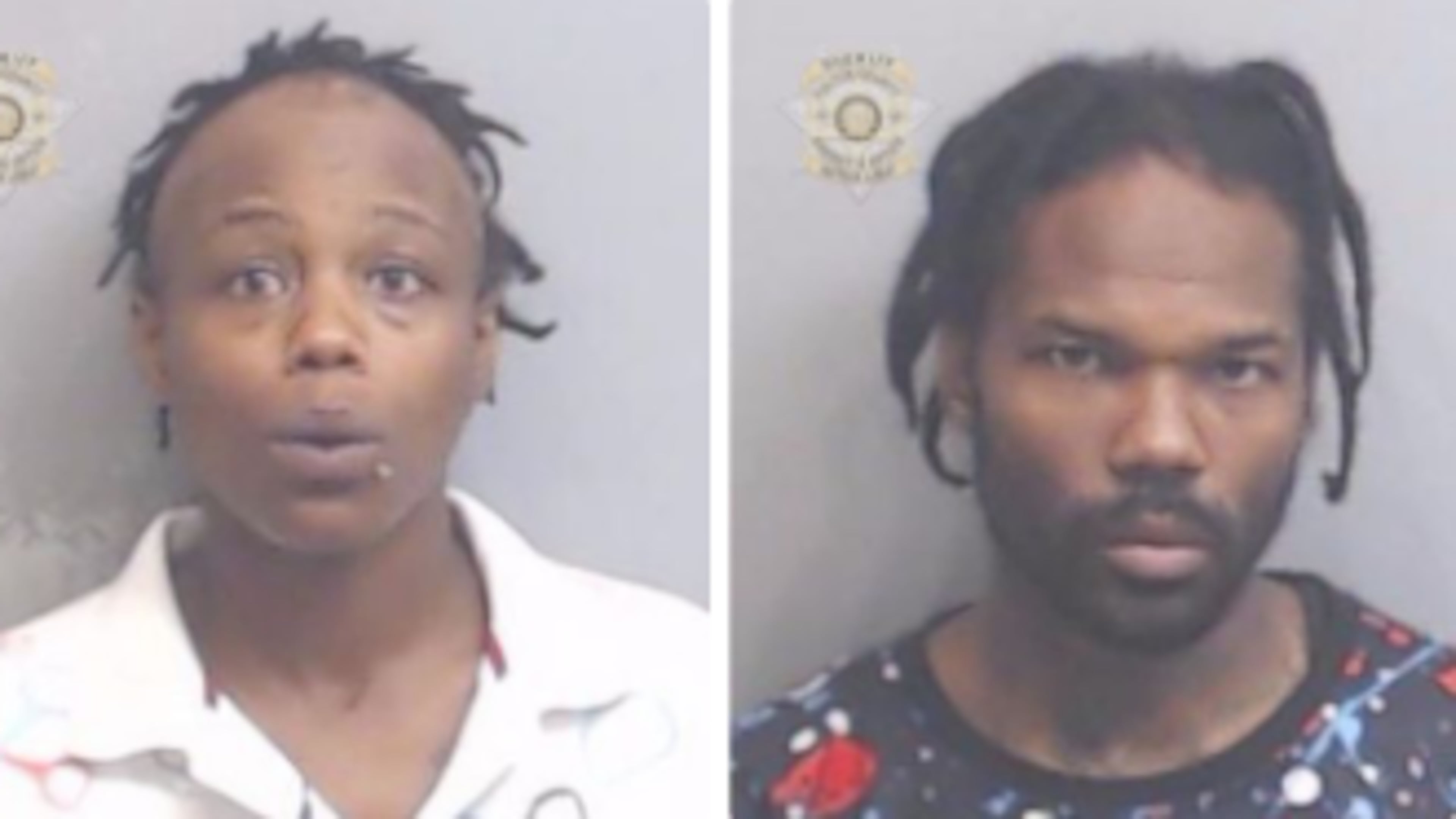 Atlanta police arrested Meyoshia Larrysha Gentry (left) and Earl Robert Wade on charges stemming from an April 10 shooting along Ted Turner Drive.