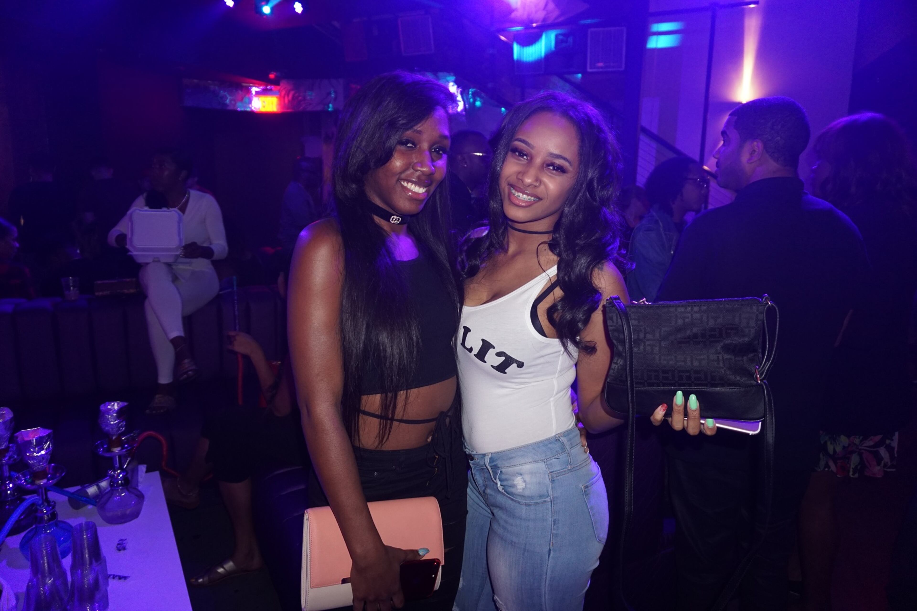 Ta'Metress (left) and Dria take a pic during the Crazy/Sexy/Cool: R&B Tuesday and Rooftop Party at Alibi.
