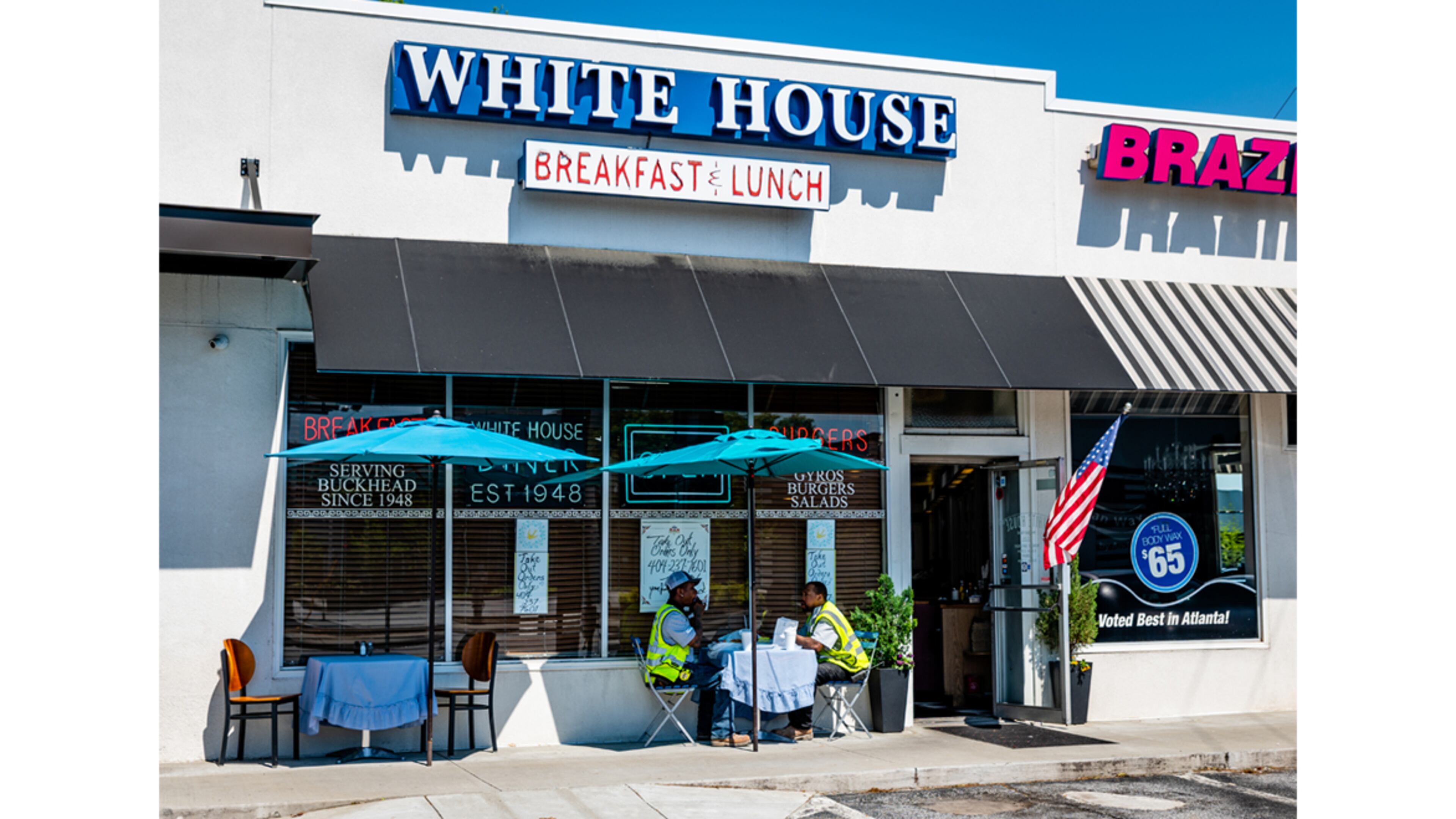 The White House Restaurant in Buckhead on Monday, April 6, days after Georgia Governor Brian Kemp issued a state-wide shelter-in-place order to combat the coronavirus pandemic. CONTRIBUTED BY HENRI HOLLIS