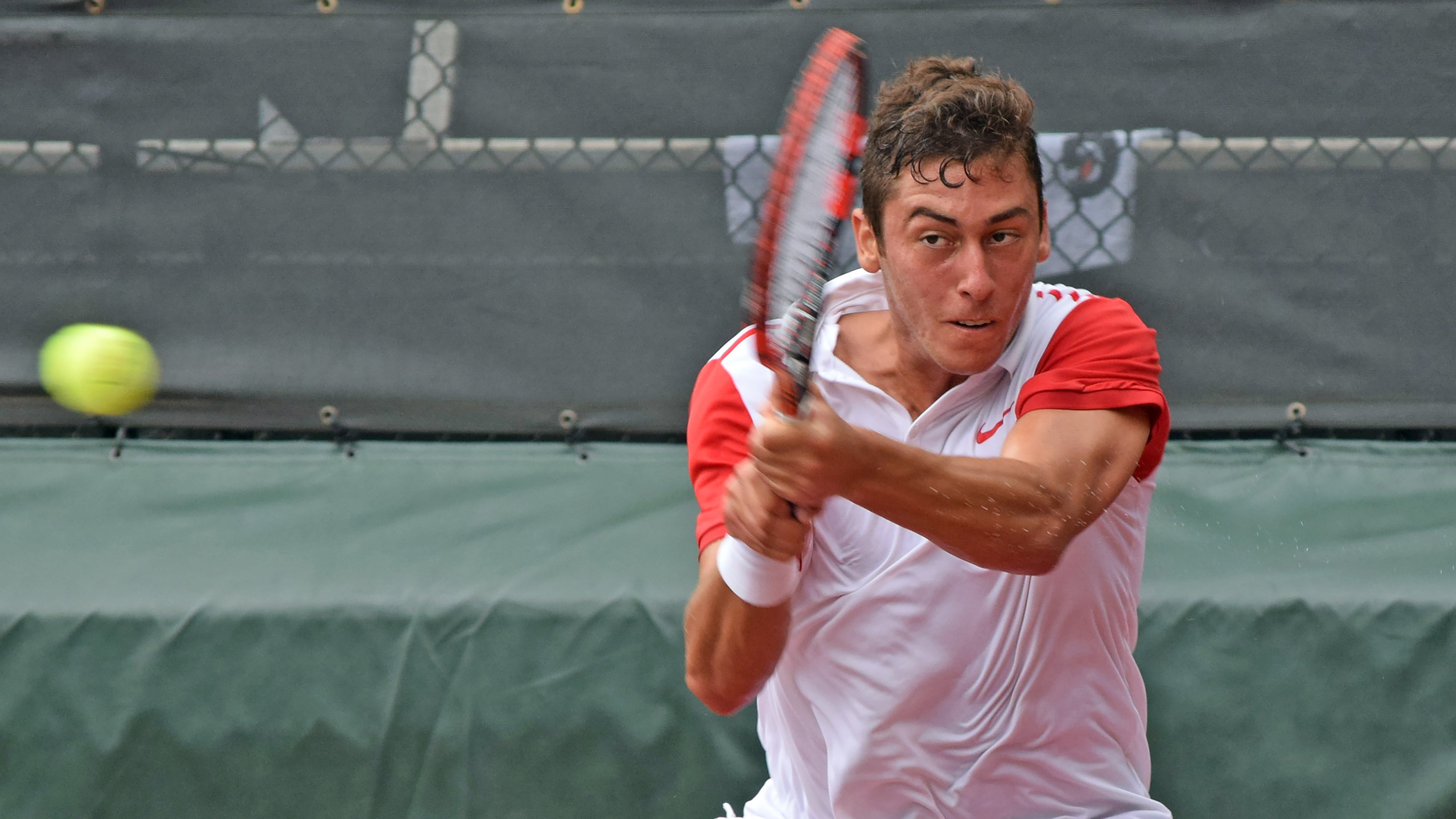 Georgia's Emil Reinberg during the NCAA Championships Wednesday, May 24, 2017, at the Dan Magill Tennis Complex in Athens.