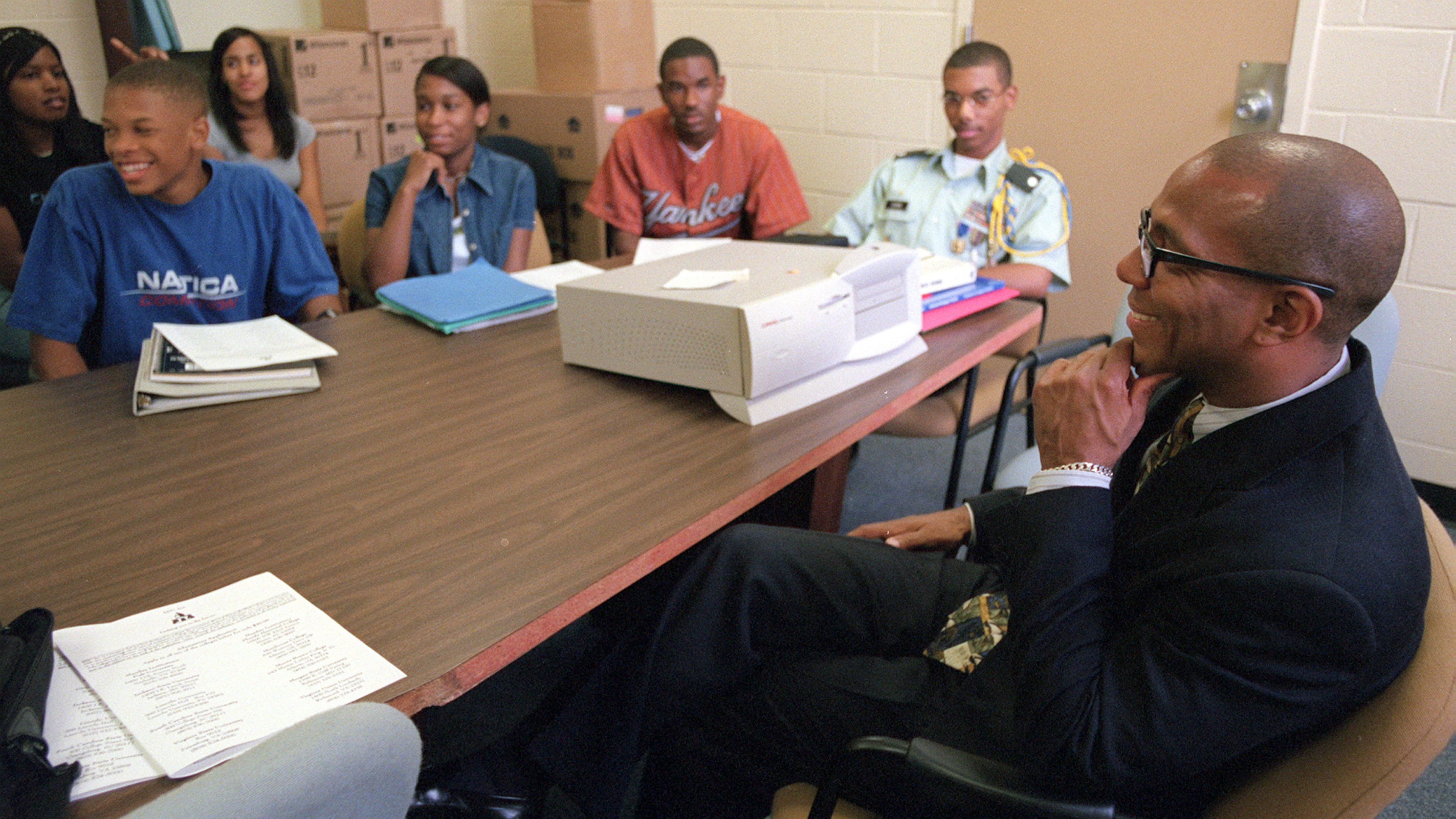 Robert Mason (right) founded EDU Inc. and created the Common Black College Application, an initiative designed to make it easier and more affordable for students to apply to historically Black colleges and universities. (Nick Arroyo/AJC 1998)