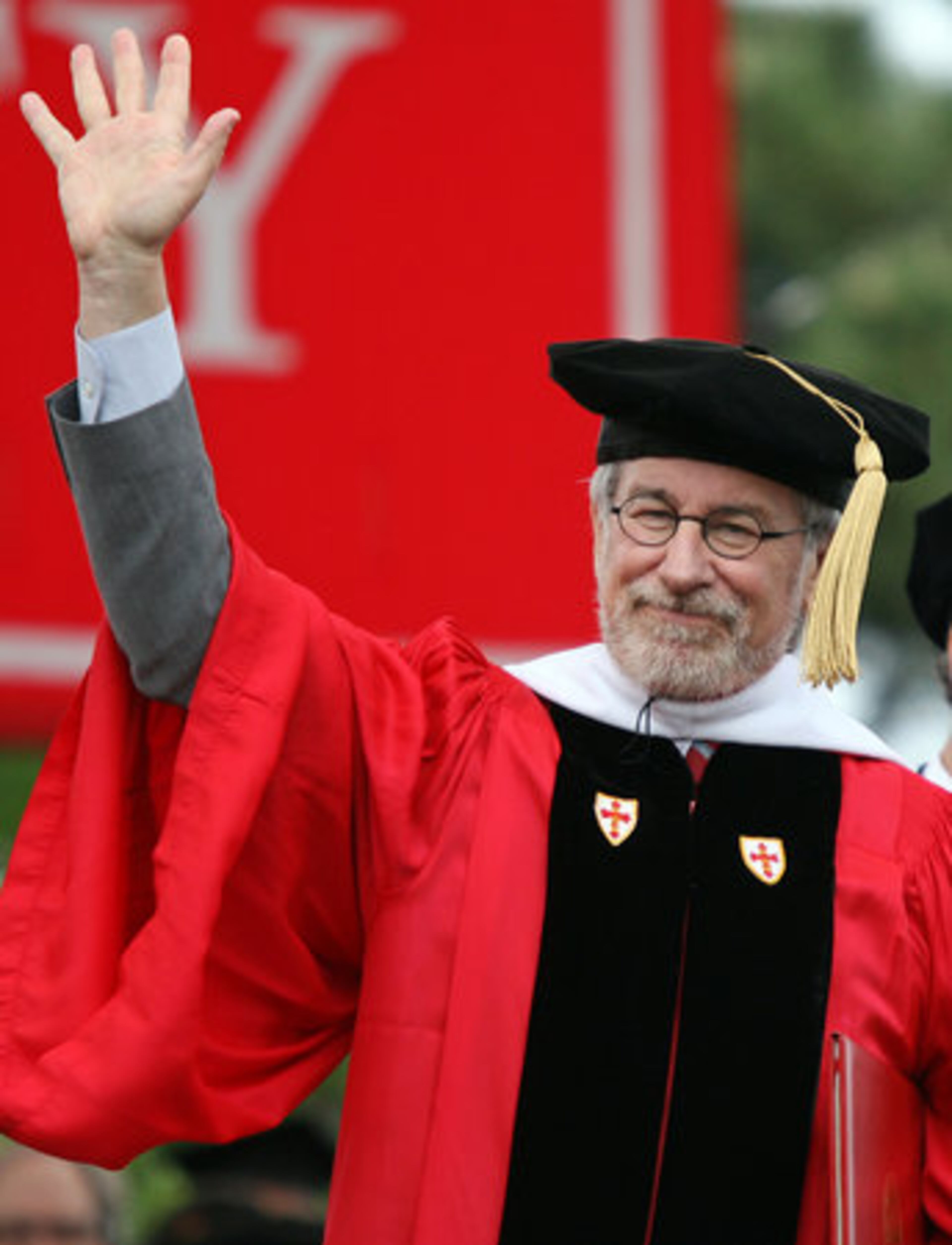 ... and director Steven Spielberg honorary degrees.