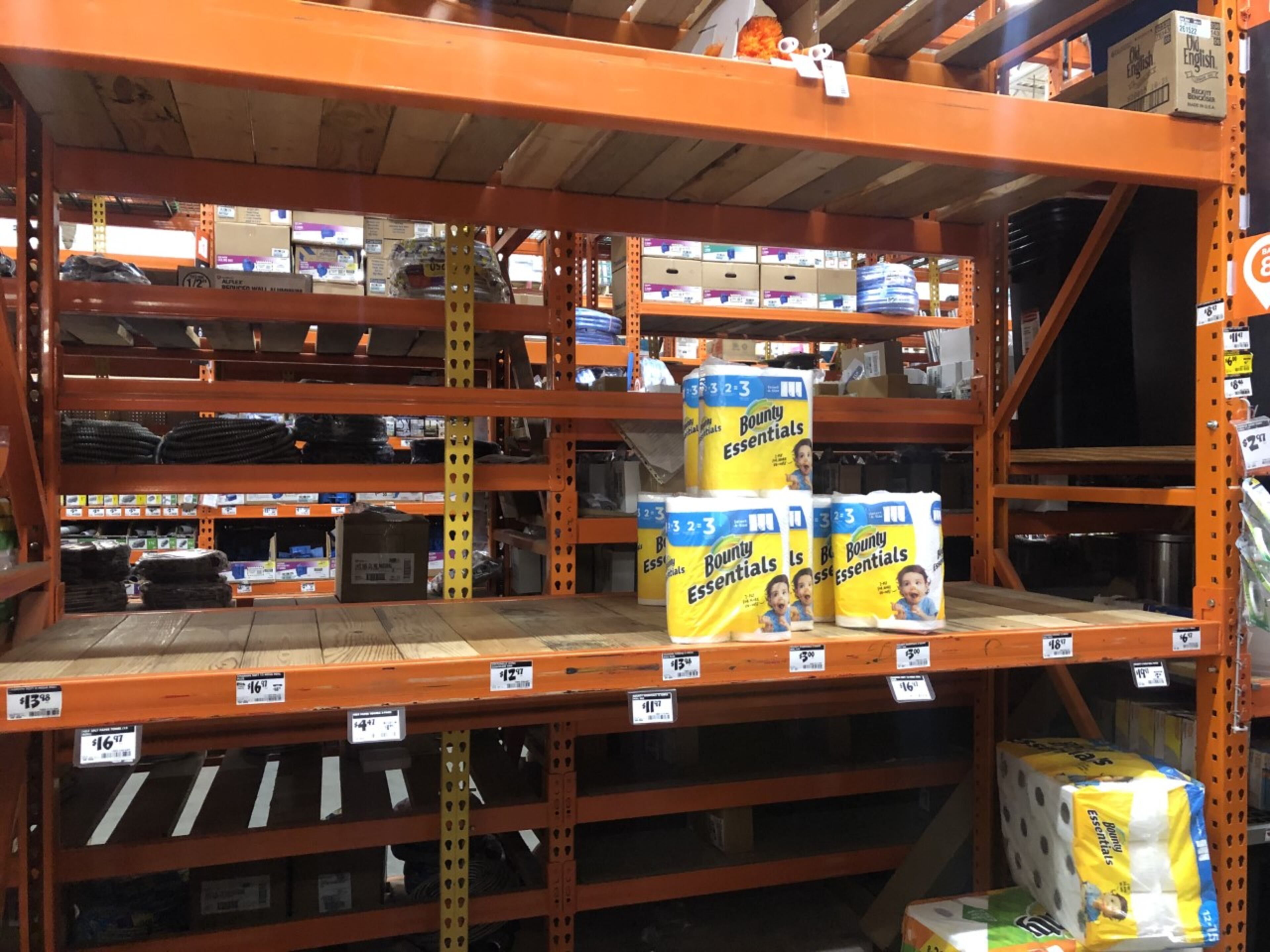 A Home Depot in Tucker experienced a run on paper towels.