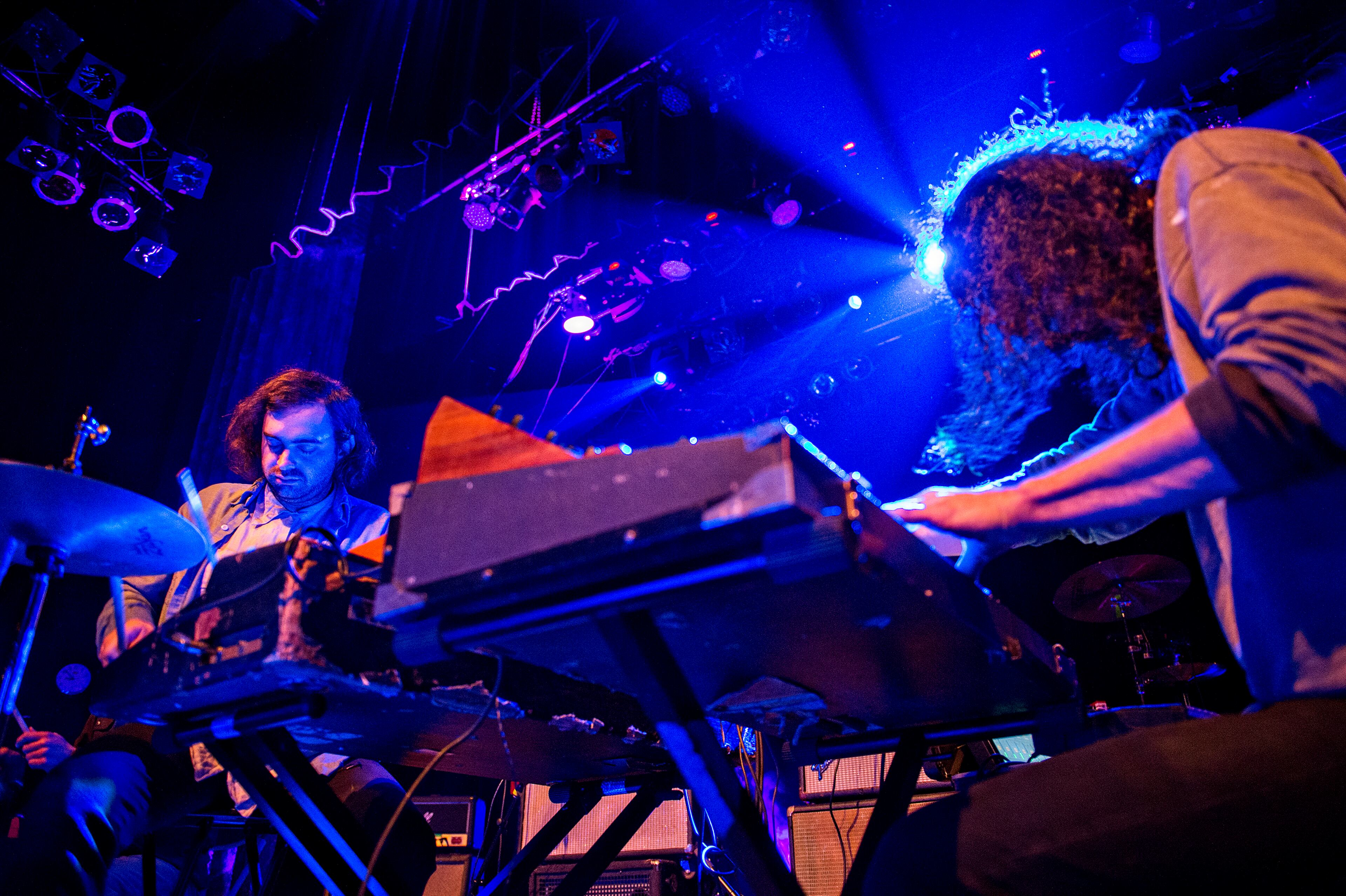 Bitchin Bajas' Cooper Crain (left) and Dan Quinlivan perform at Variety Playhouse in Atlanta on Friday, Jan. 8, 2016. JONATHAN PHILLIPS / SPECIAL
