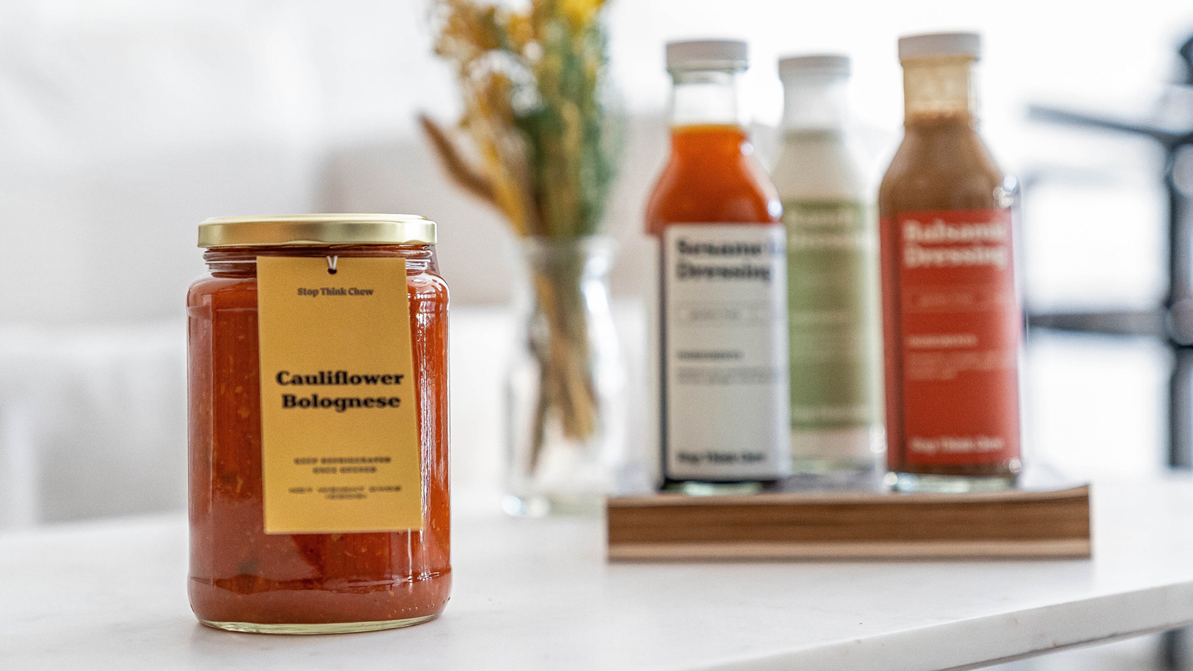 Cauliflower Bolognese sauce from Stop Think Chew. Courtesy of Stop Think Chew