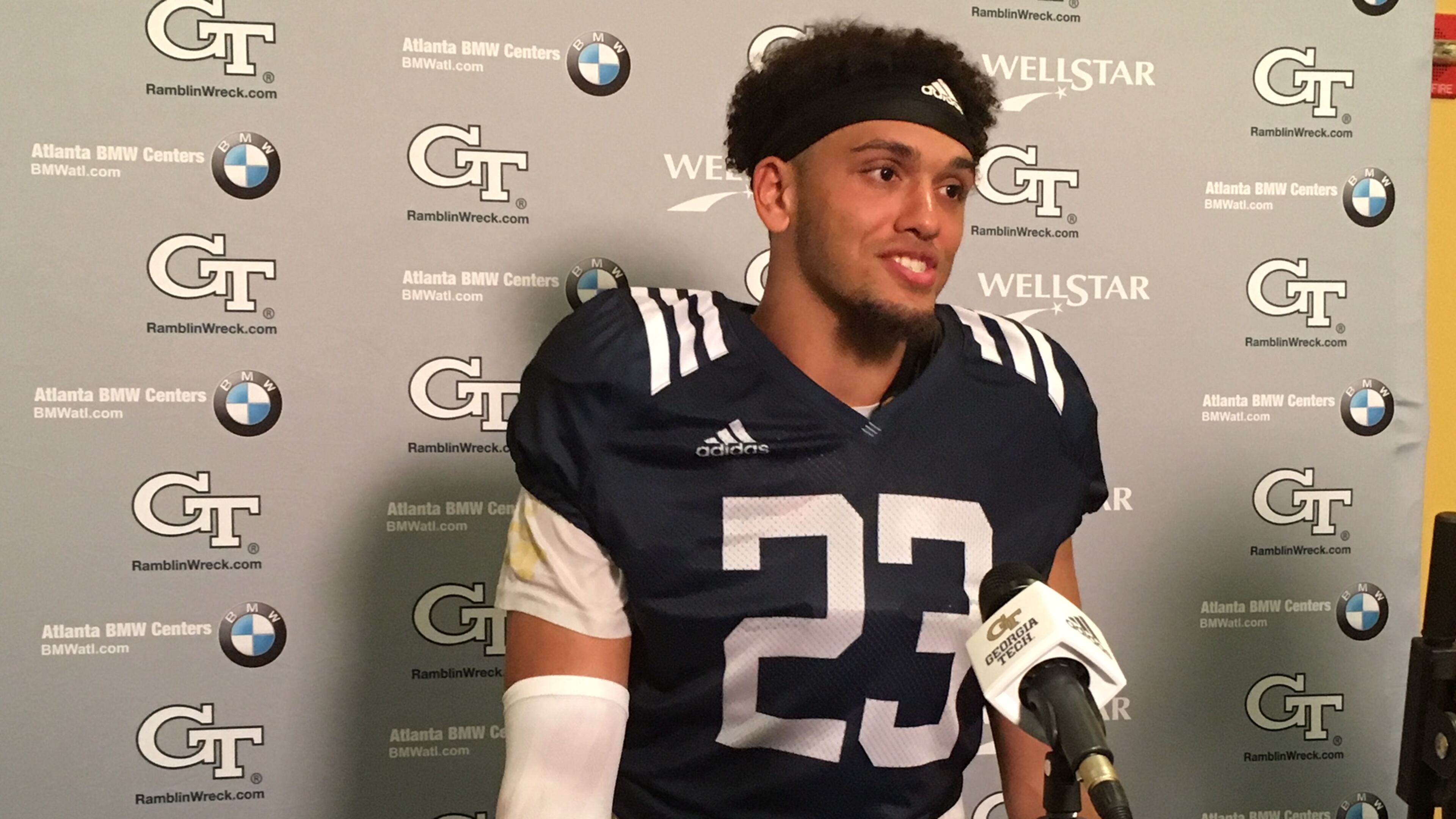 Former Georgia Tech linebacker/safety Jalen Johnson was named to the All-ACC academic team.