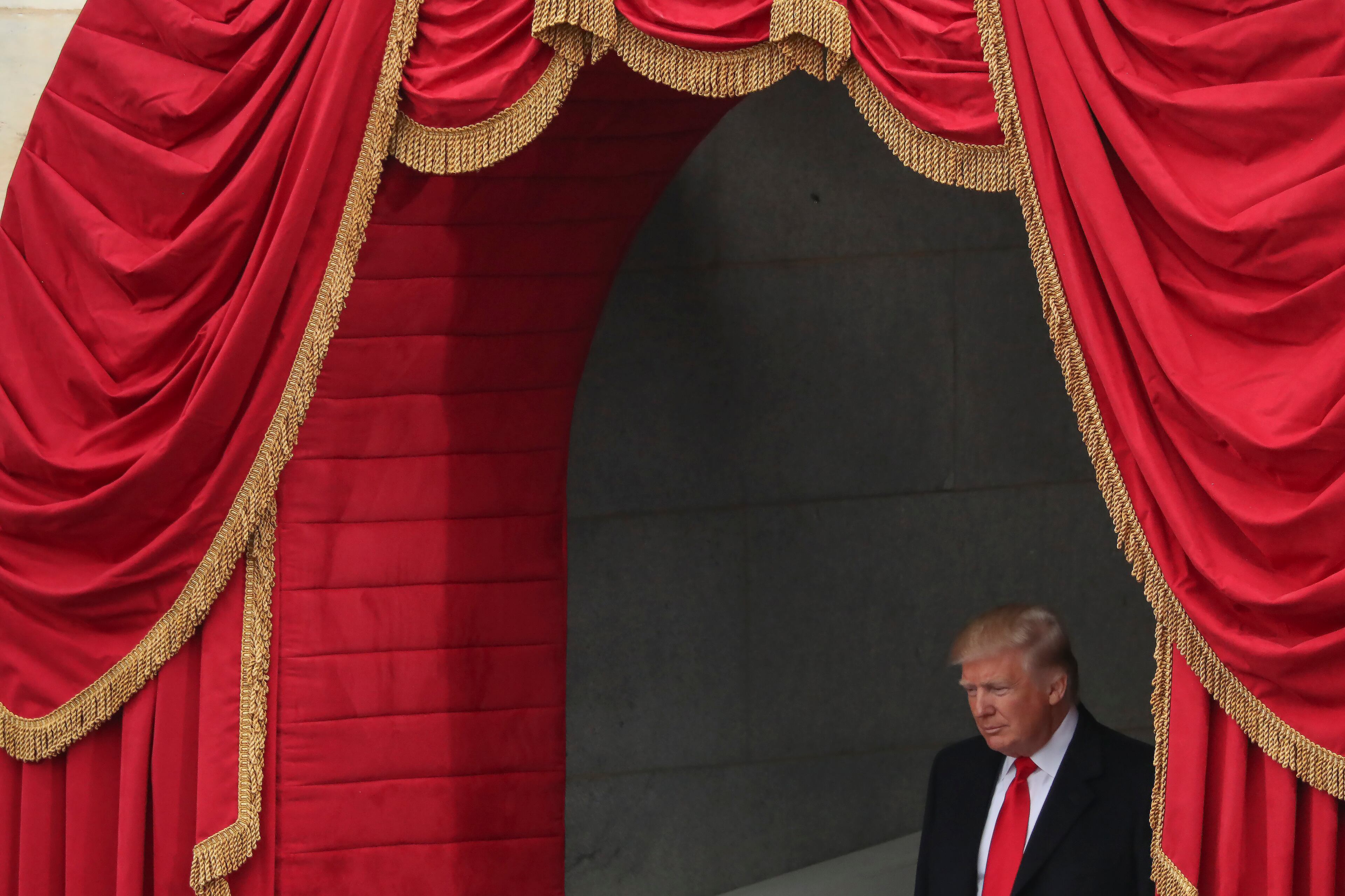 President-elect Donald Trump arrives during the 58th Presidential Inauguration at the U.S. Capitol in Washington, Friday, Jan. 20, 2017. (AP Photo/Andrew Harnik)