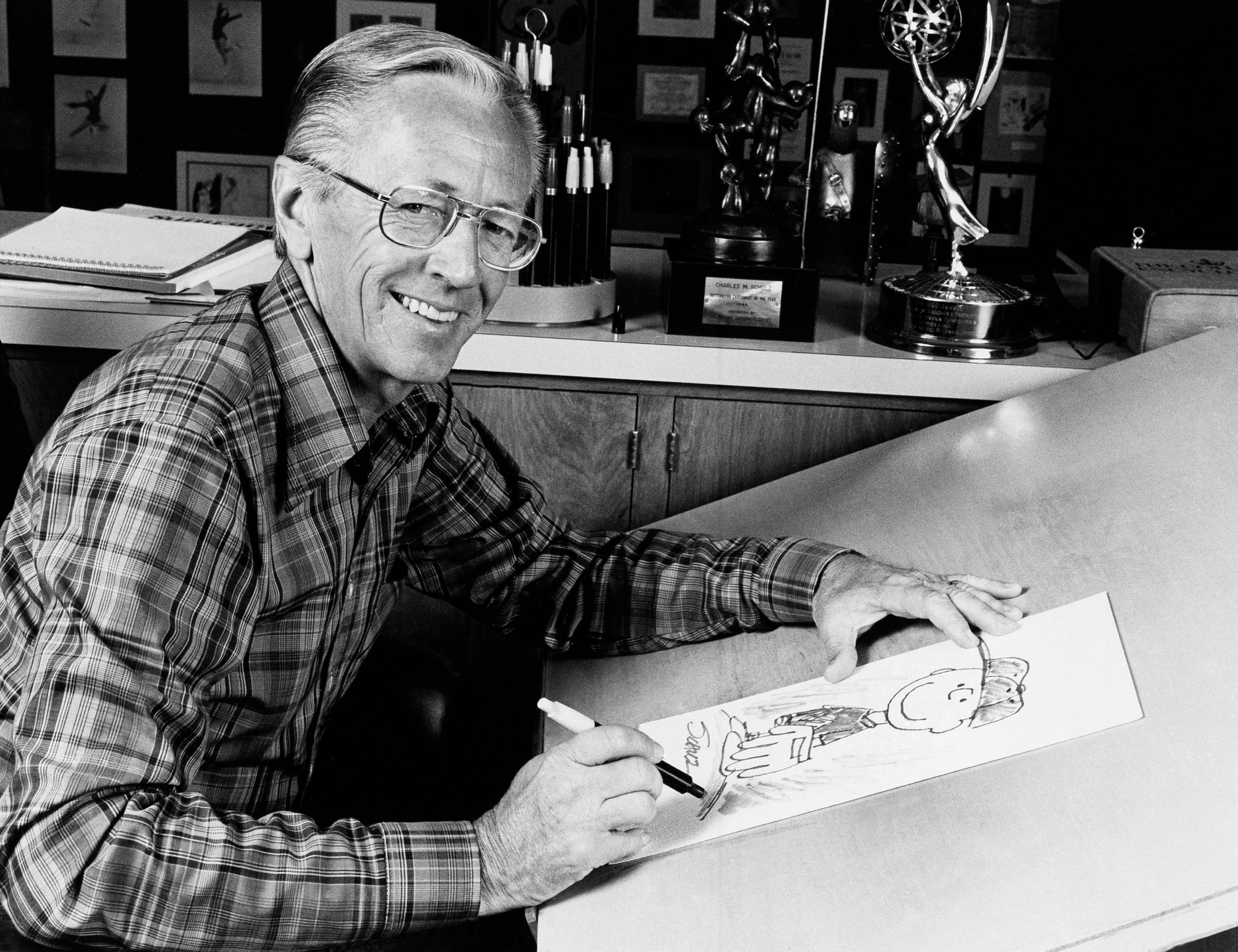 Cartoonist Charles M. Schulz, 1978.