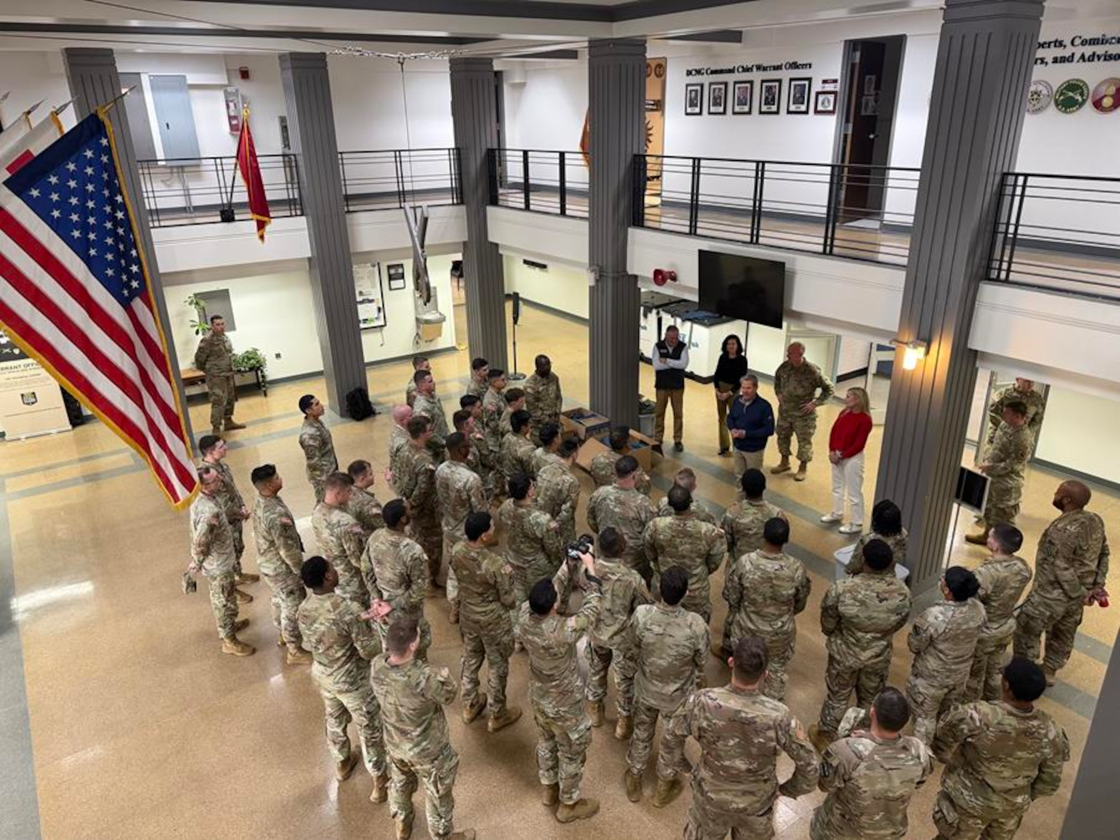 Gov. Brian Kemp speaks to a group of Georgia National Guard troops in Washington, D.C., in 2025. (Courtesy)