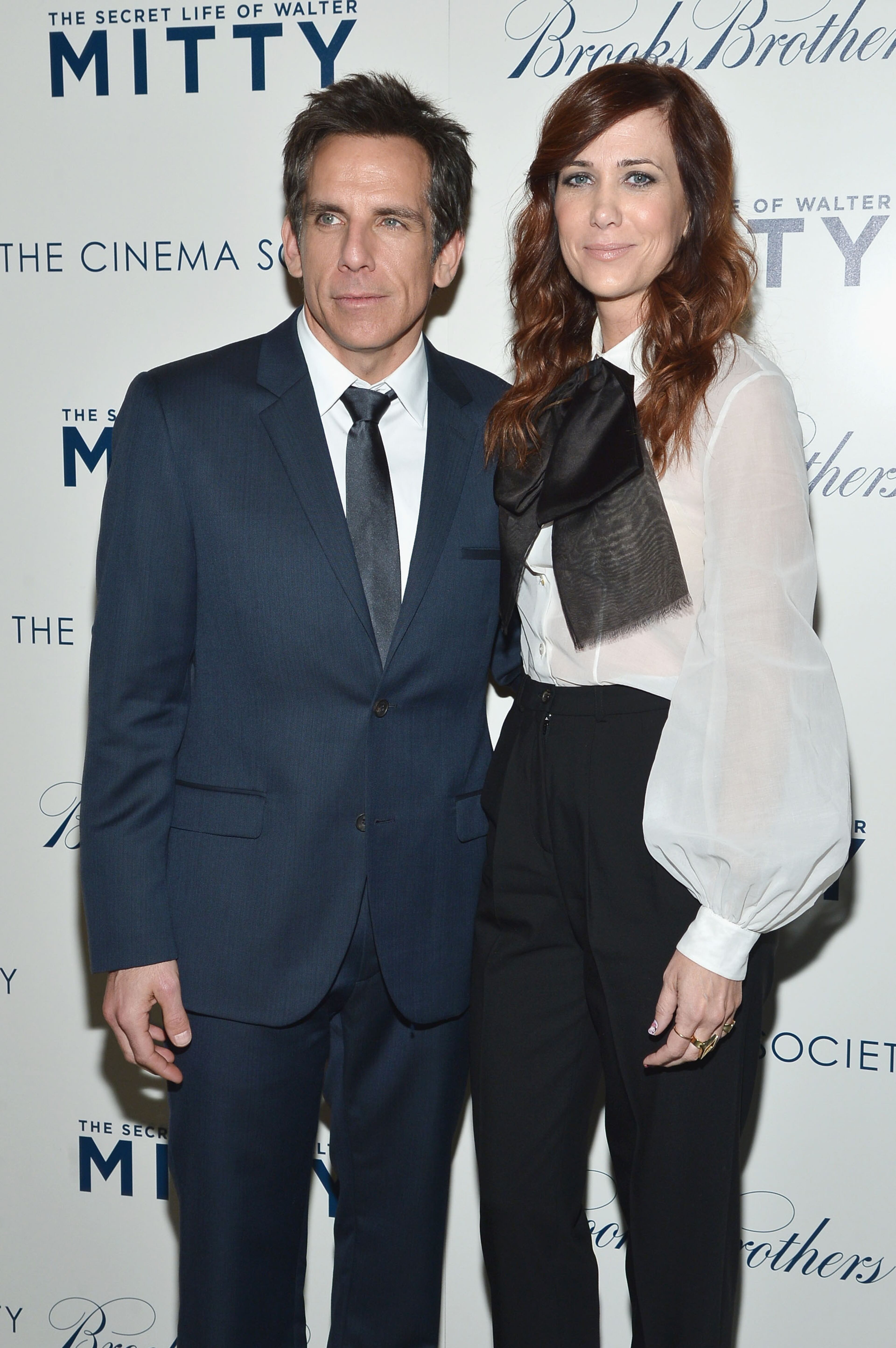 NEW YORK, NY - DECEMBER 18: Actors Ben Stiller and Kristen Wiig attend the "The Secret Life Of Walter Mitty" screening hosted by 20th Century Fox with The Cinema Society and Brooks Brothers on December 18, 2013 in New York, United States. (Photo by Mike Coppola/Getty Images)