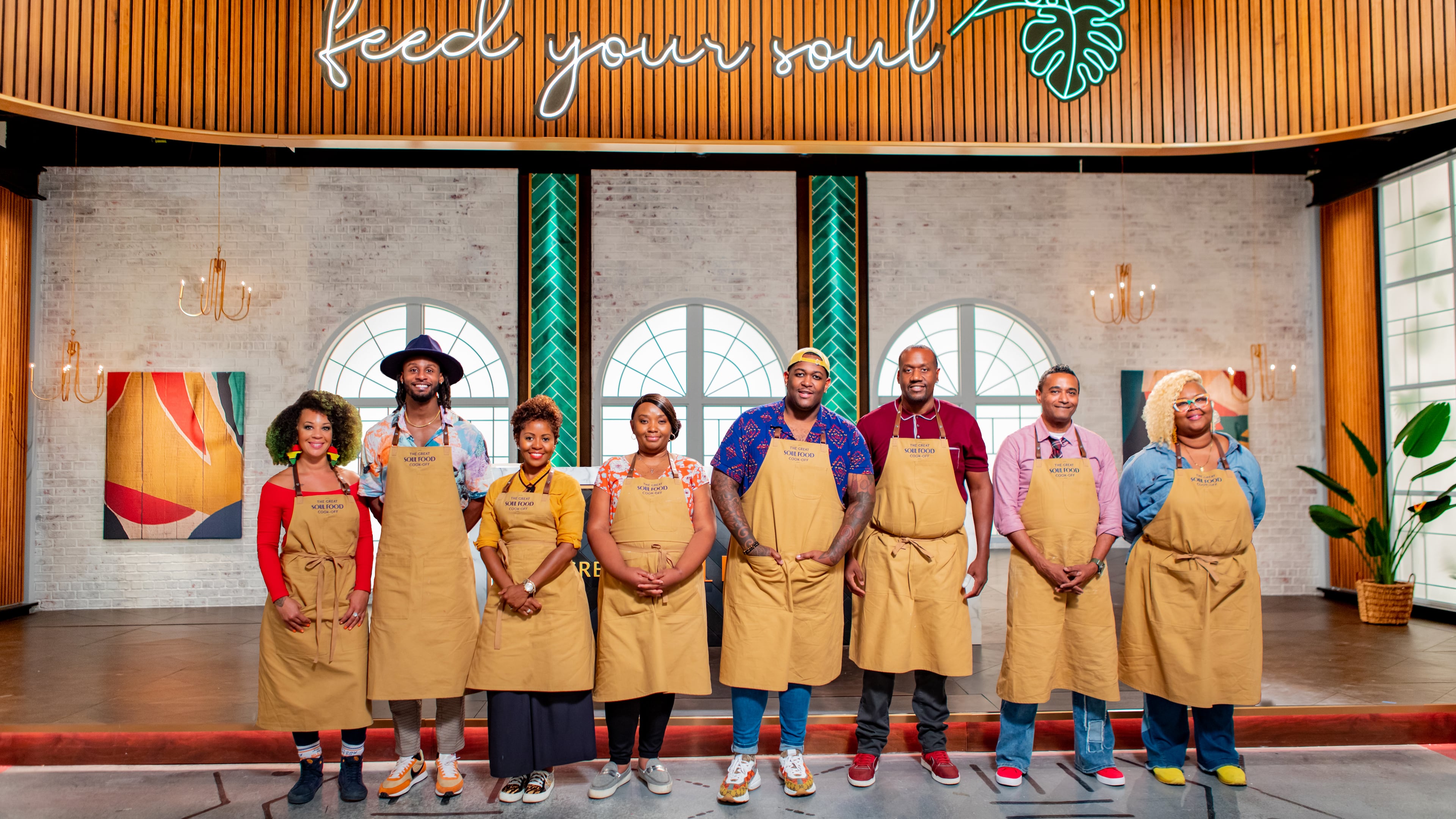 Four of the eight chef contestants on the inaugural season of "The Great Soul Food Cook-Off" reside in the greater Atlanta area. Courtesy of Jeffrey Bliss