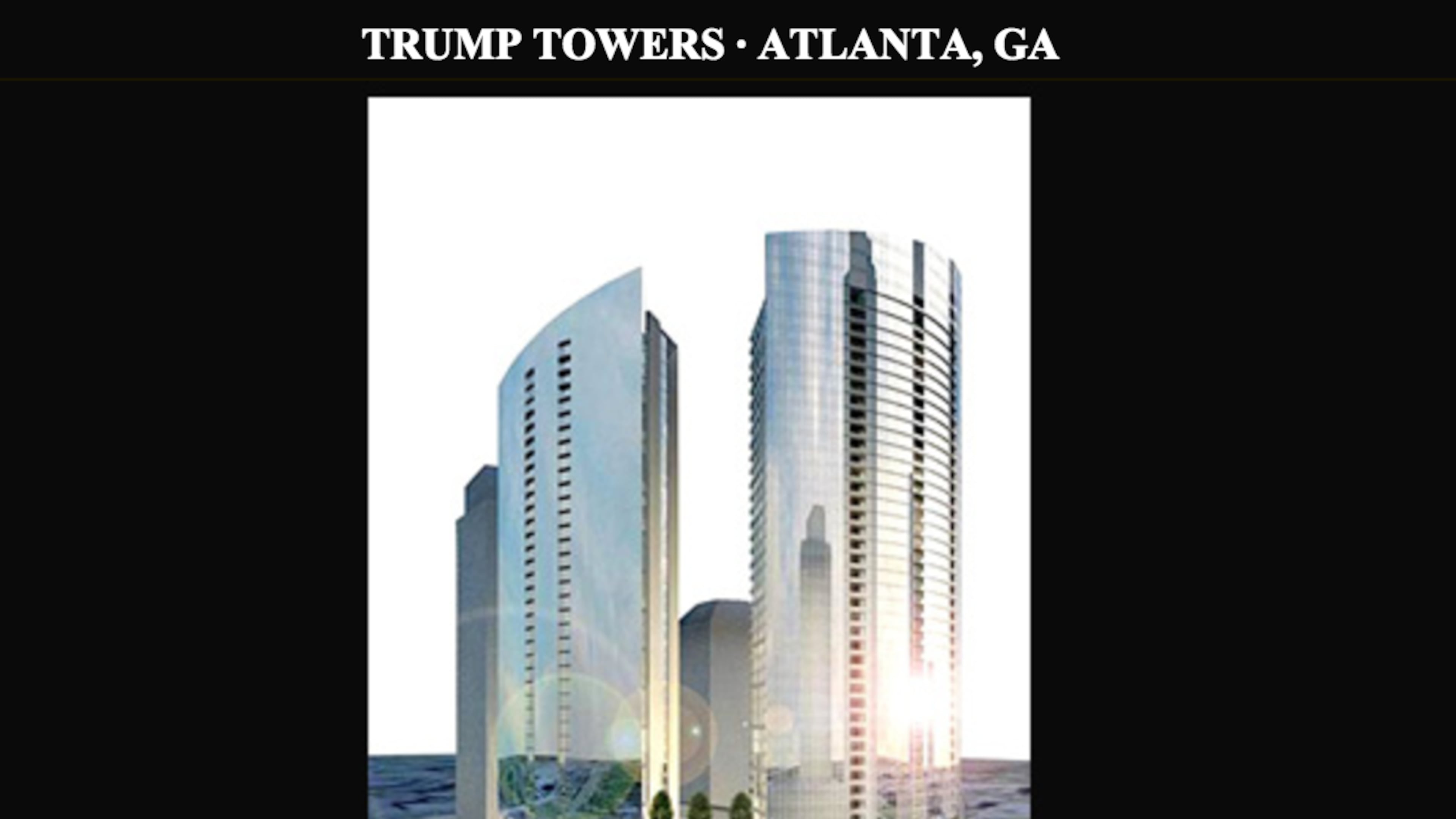 Artist renderings are all that remain of Trump's planned Atlanta high rise.