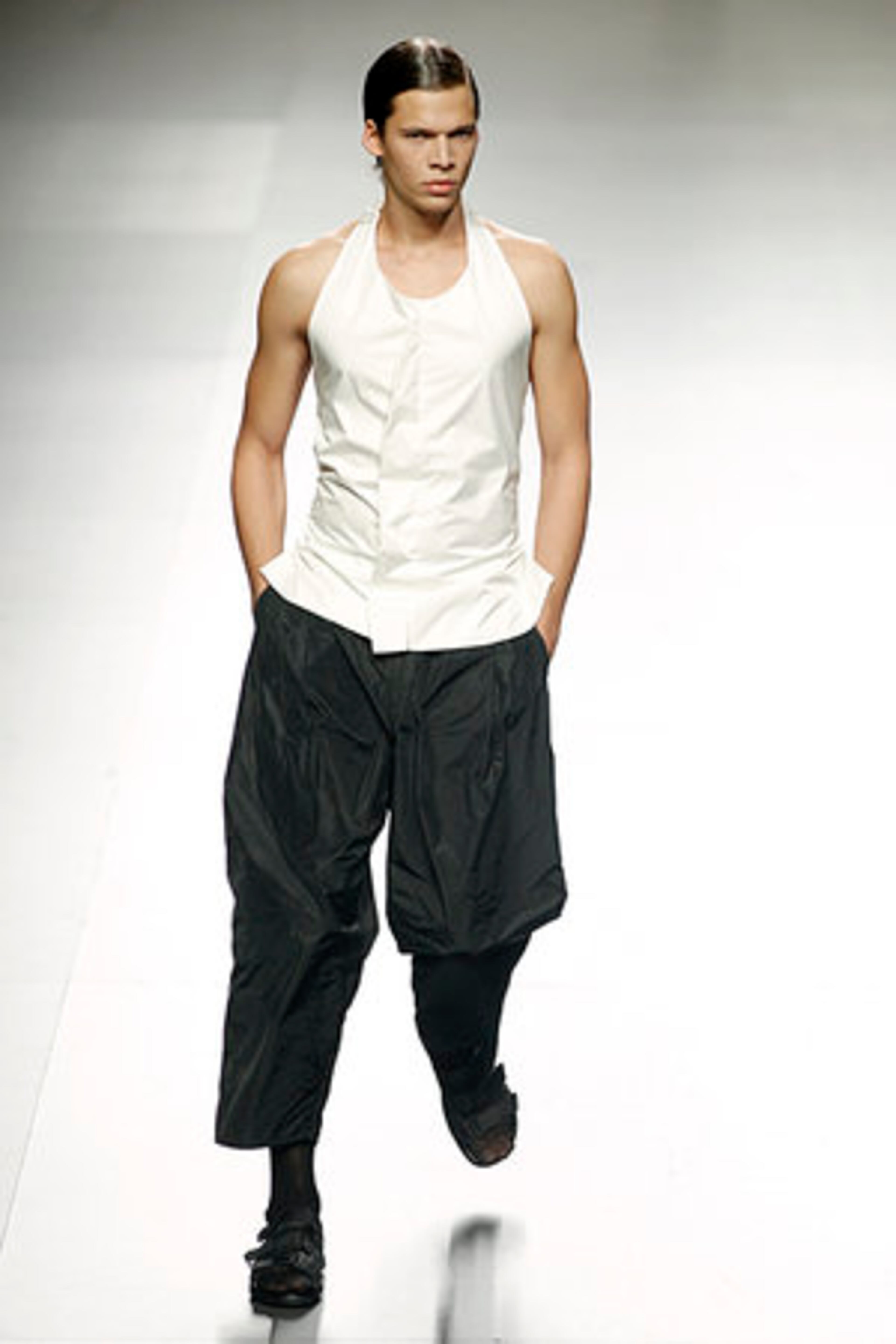 This loose Spring/Summer design by Alberto Puras is shown during the Ego for young designers at the Pasarela Cibeles fashion show, in Madrid, Tuesday, Sept. 20, 2011.