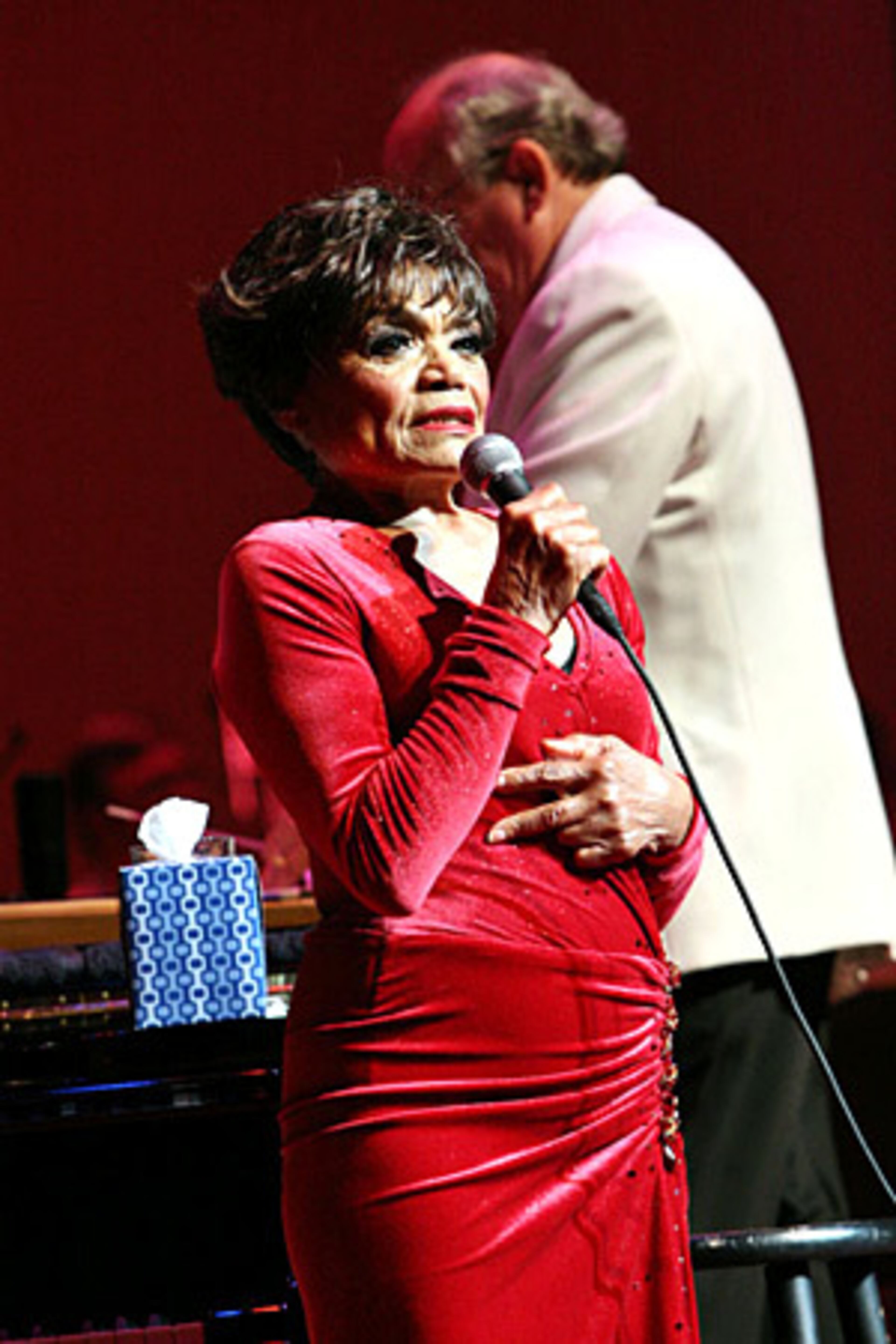 In 1958, Eartha Kitt made her feature film debut opposite Sidney Poitier in The Mark of the Hawk. In 1968, Eartha Kitt's career took a sudden turn when, at a White House luncheon hosted by Lady Bird Johnson, she spoke out against the Vietnam War. For many years afterward, she was blacklisted by many in the U.S. entertainment industry and was forced to work abroad where her status remained undiminished.