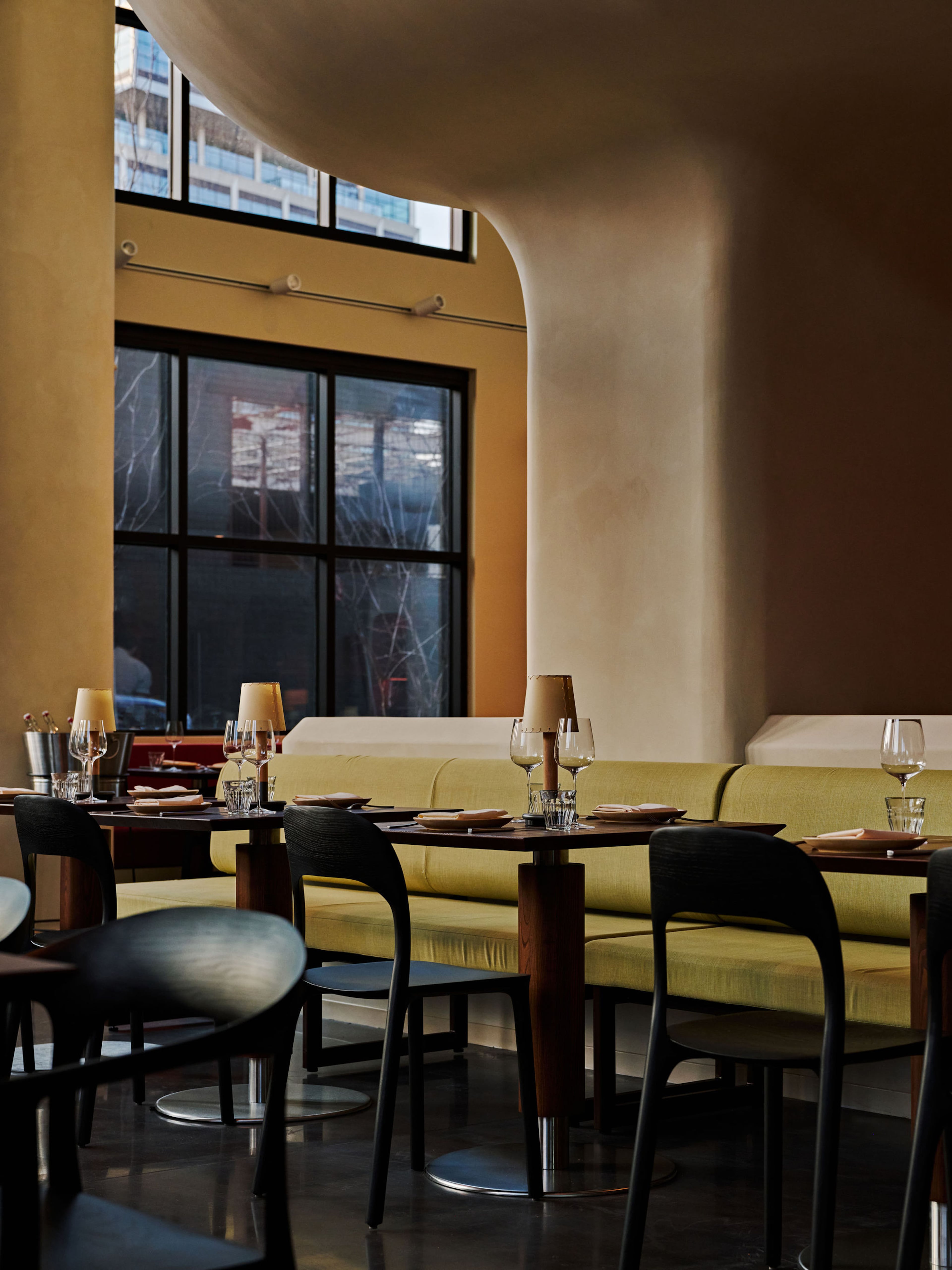 Füm has an inviting, modern design with soaring windows. (Courtesy of Füm)