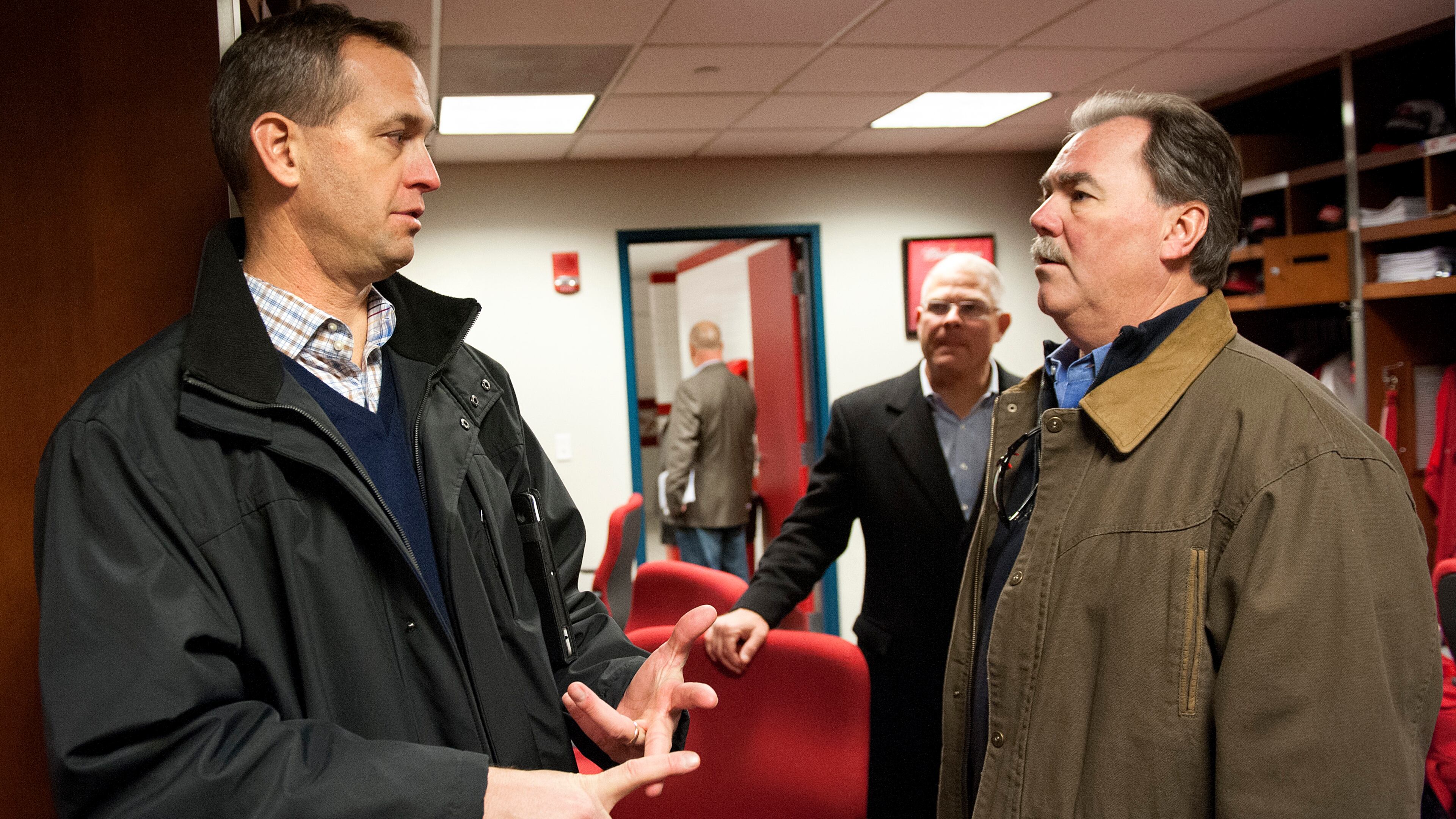 Long-time Braves executives Derek Schiller (left) and Mike Plant have new CEO titles.