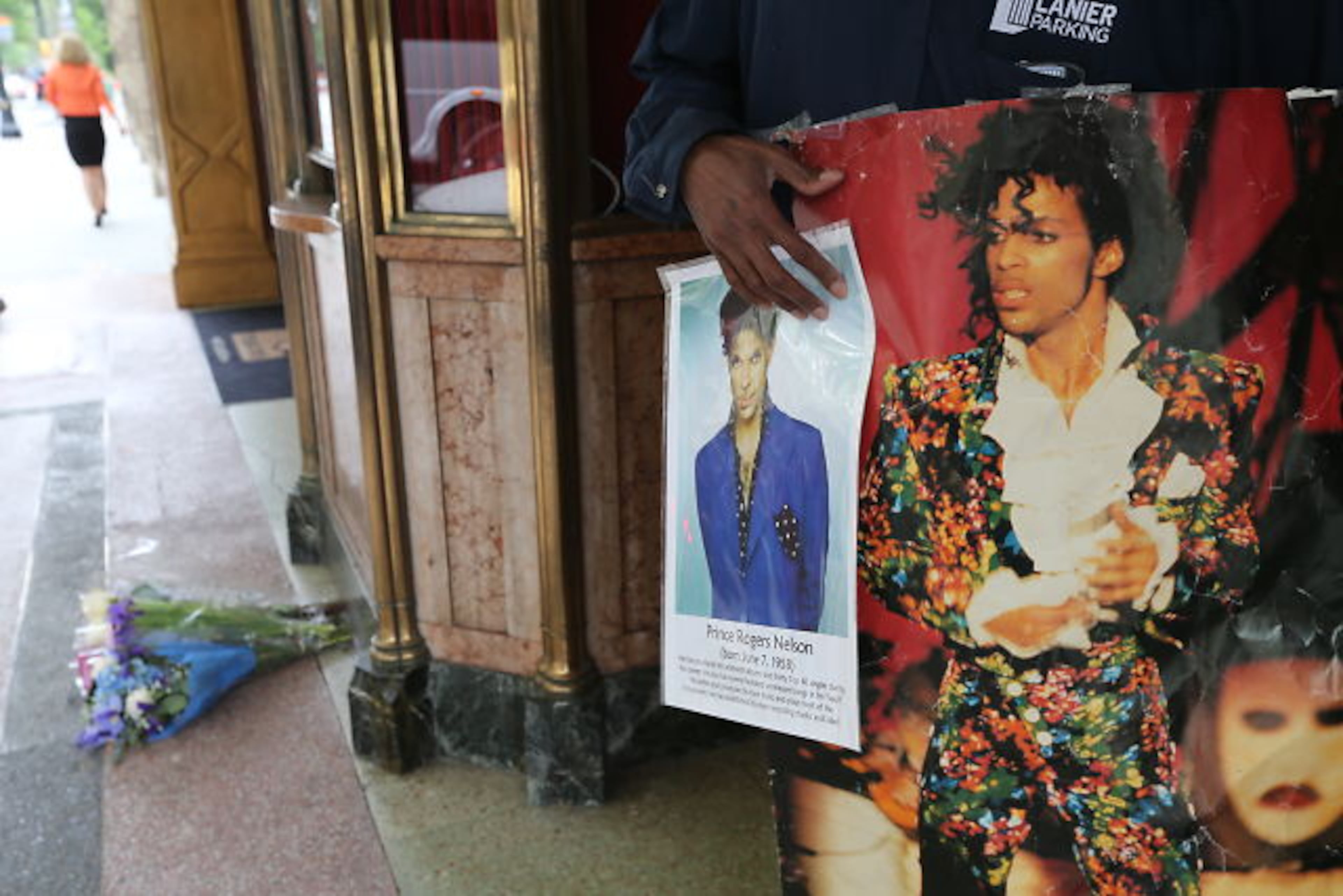 Outside the Fox Theatre, where Prince performed April 14, 2016. The musician died a week later at his home in Minnesota.