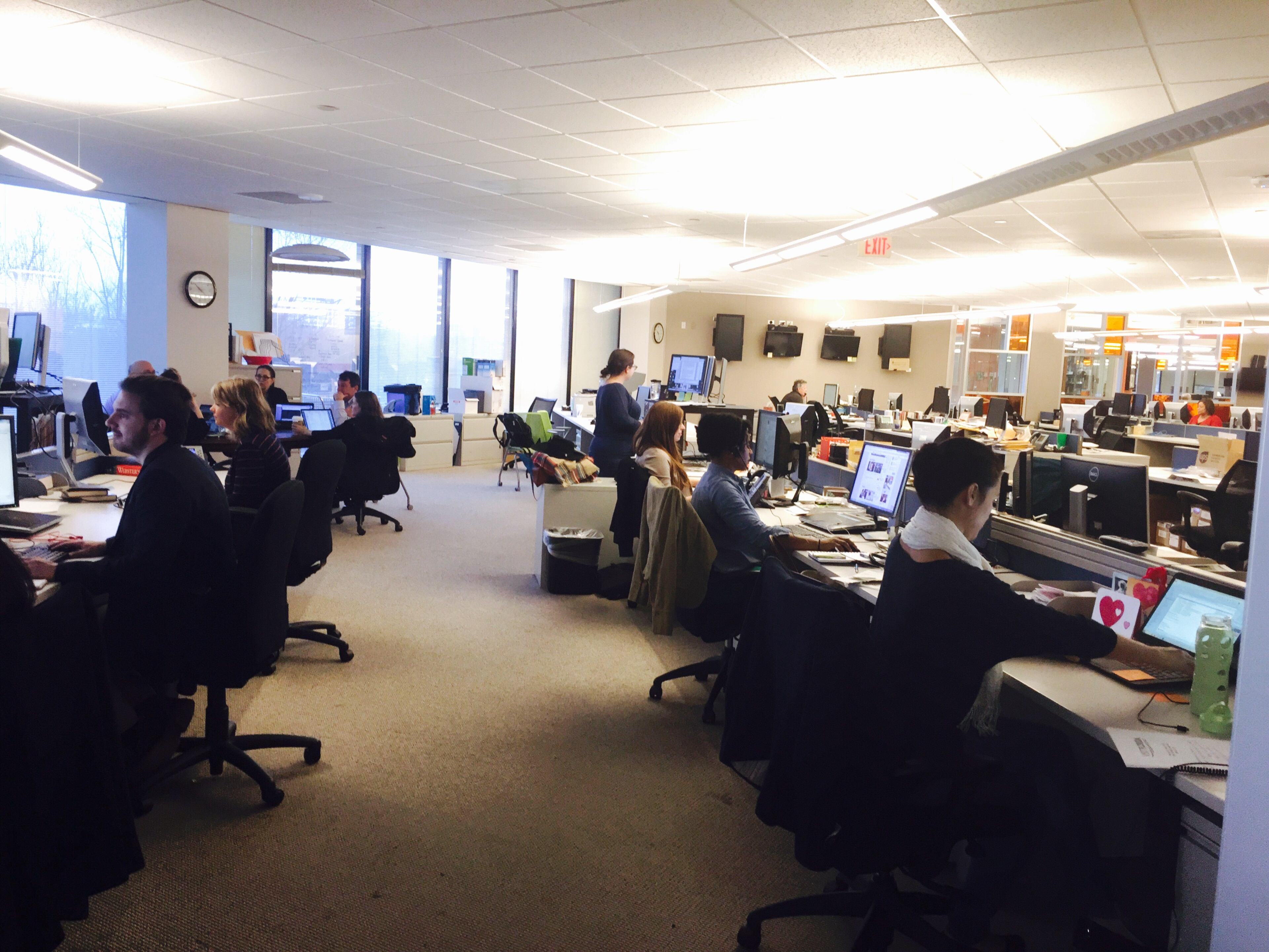 In one corner of The Atlanta Journal-Constitution's Dunwoody newsroom sits digital audience, a 16-person department at the heart of the social, content, revenue and platform strategies for the AJC's digital products. We do a lot of different things. We have more than one whiteboard.