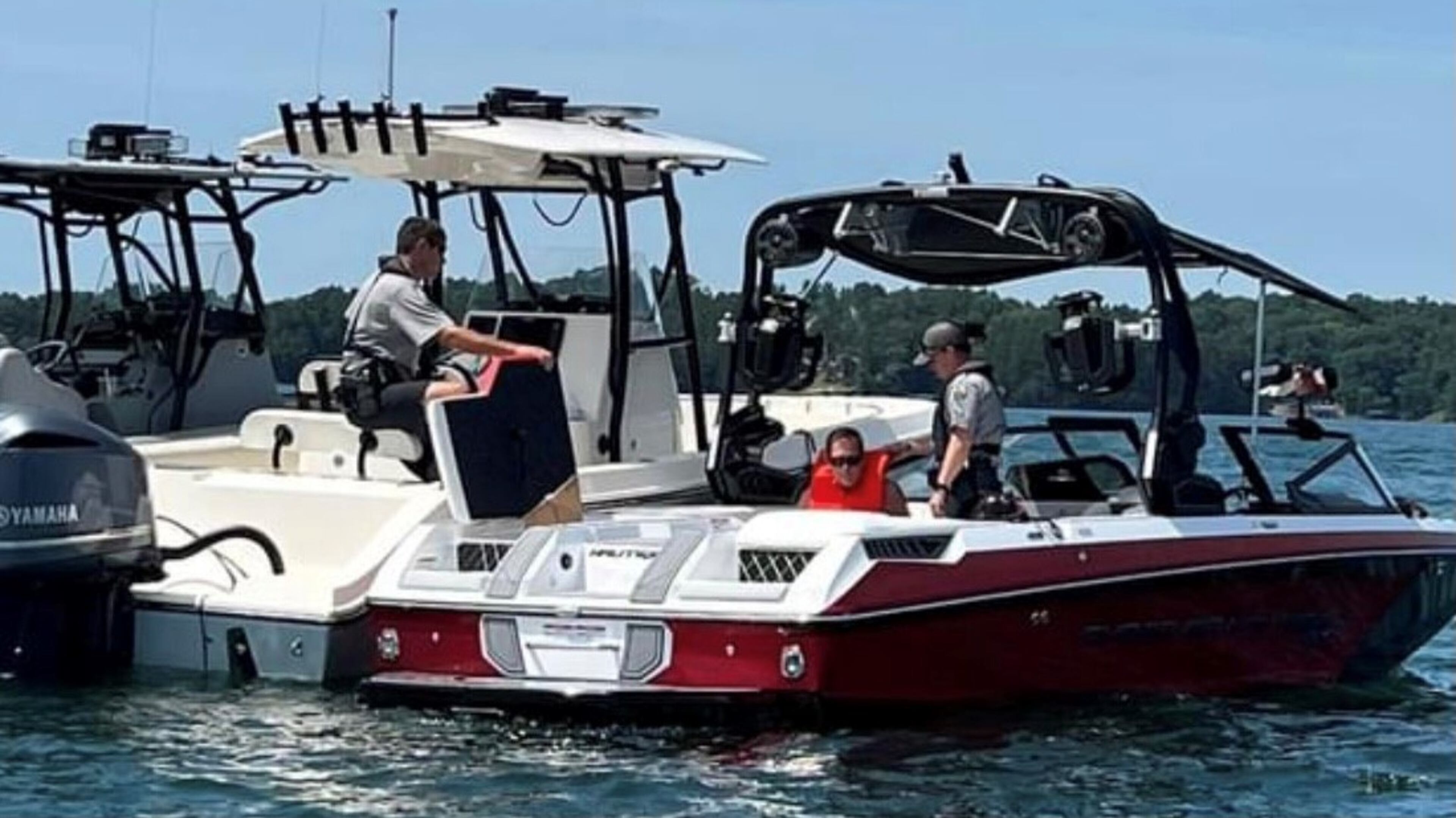 Georgia DNR officers paused their dayslong search for a missing man in Lake Lanier to chase down a stolen ski boat valued at more than $100,000, officials said.