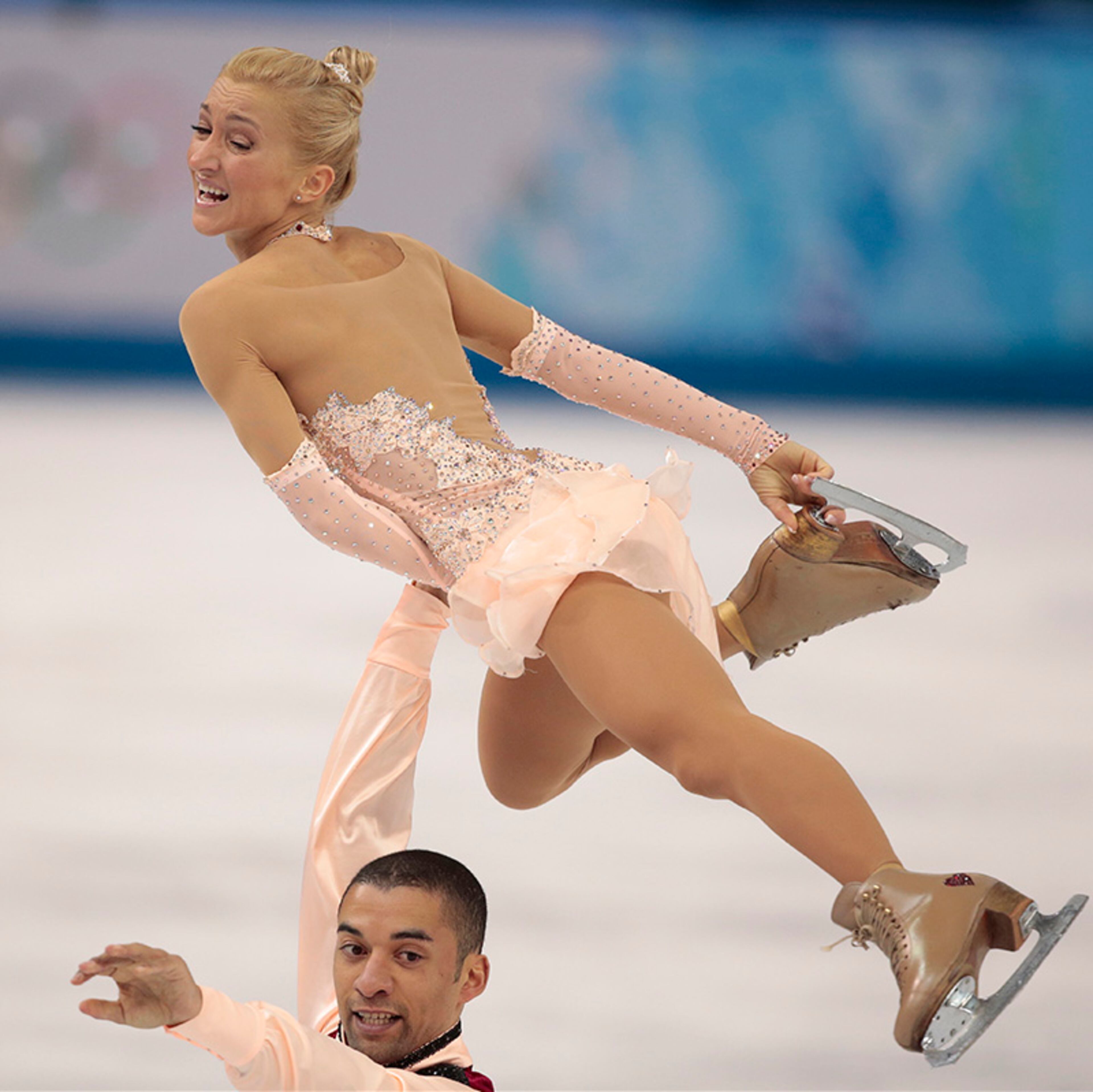 Aliona Savchenko and Robin Szolkowy of Germany compete in the pairs free skate figure skating competition at the Iceberg Skating Palace during the 2014 Winter Olympics, Wednesday, Feb. 12, 2014, in Sochi, Russia.